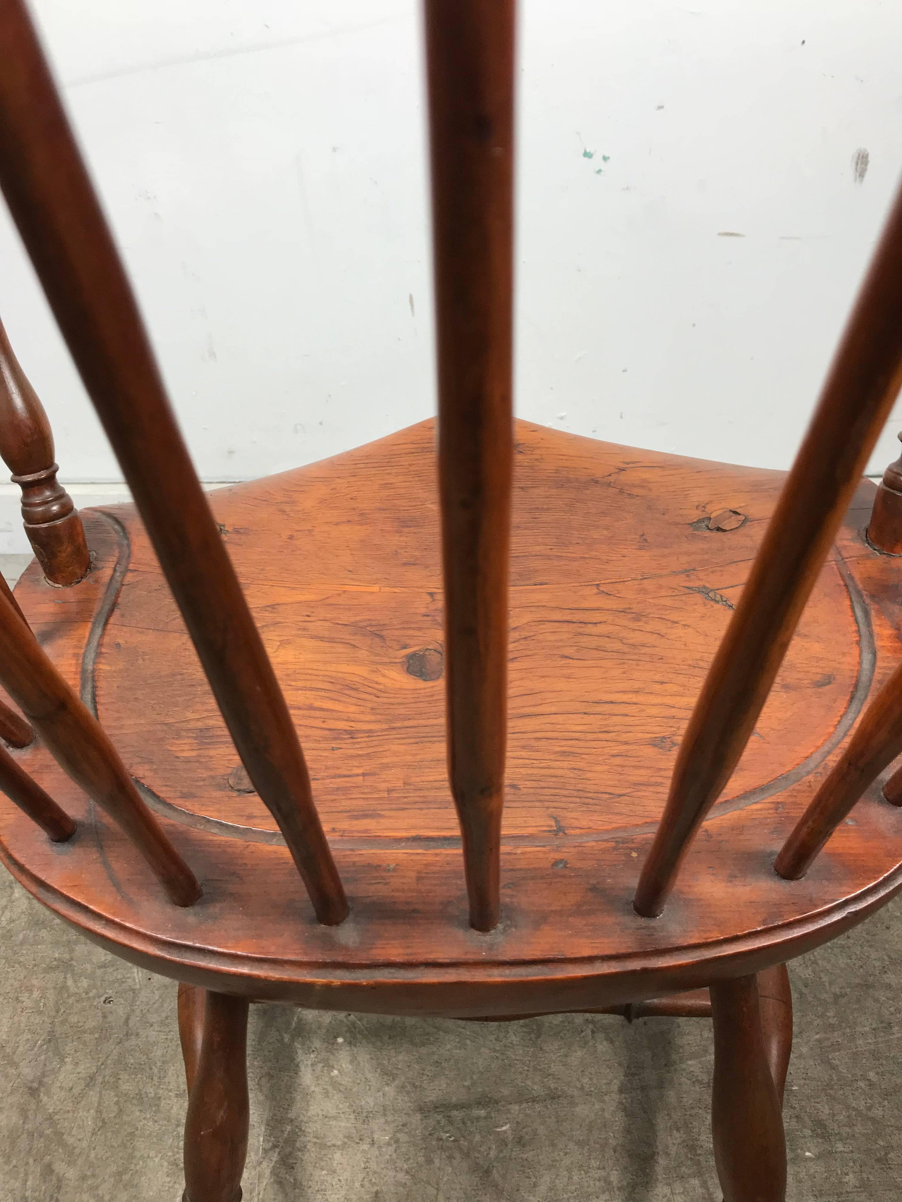 Oak Early Continuous Windsor Chair Attributed to Ebenezer Lacy, circa 1780