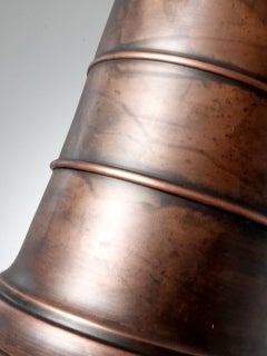 Early Copper and Acorn Milk Glass Shade Street Light