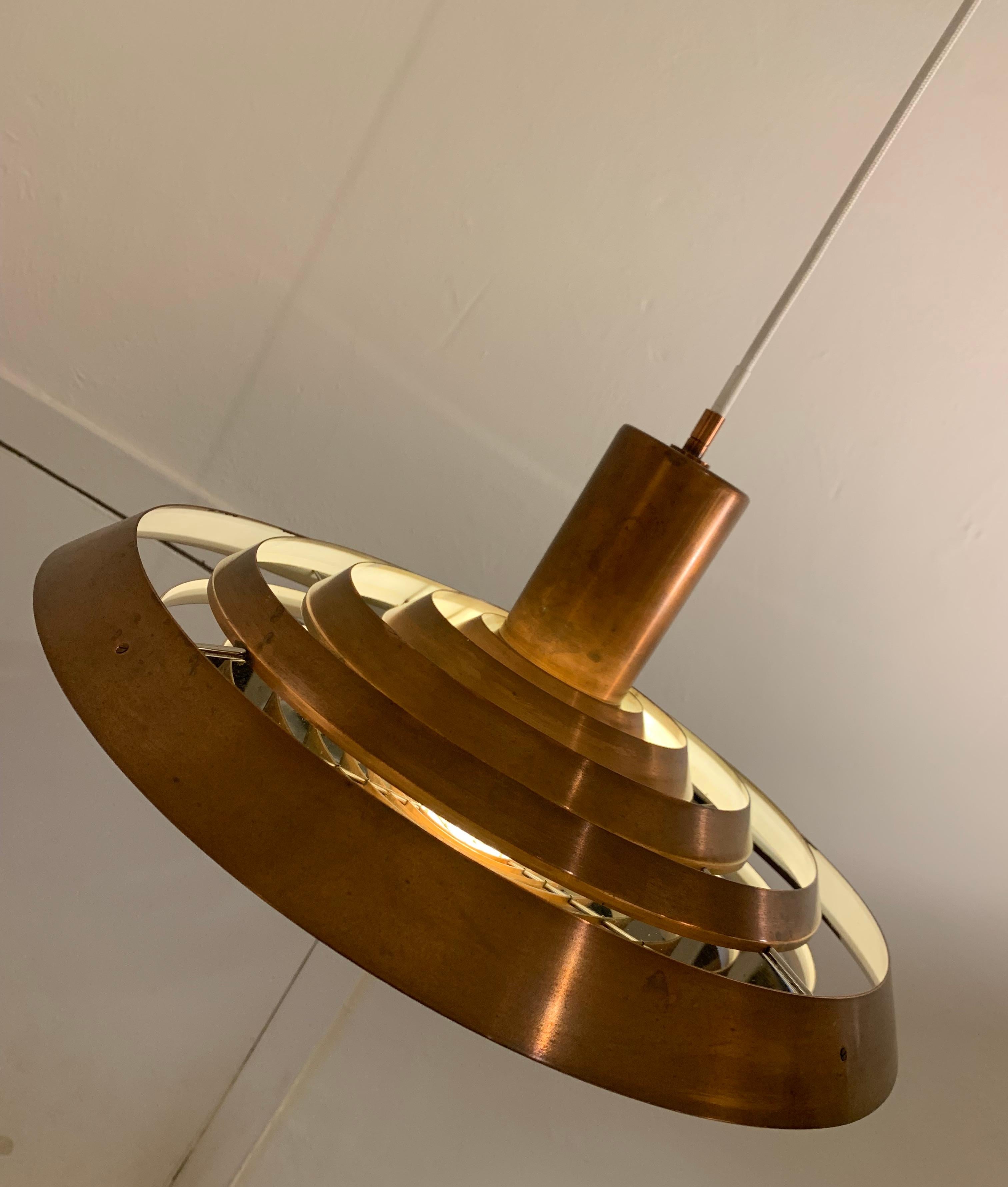 Early Copper Poul Henningsen 'Langelinie' / 'Plate' Lamp by Louis Poulsen 5