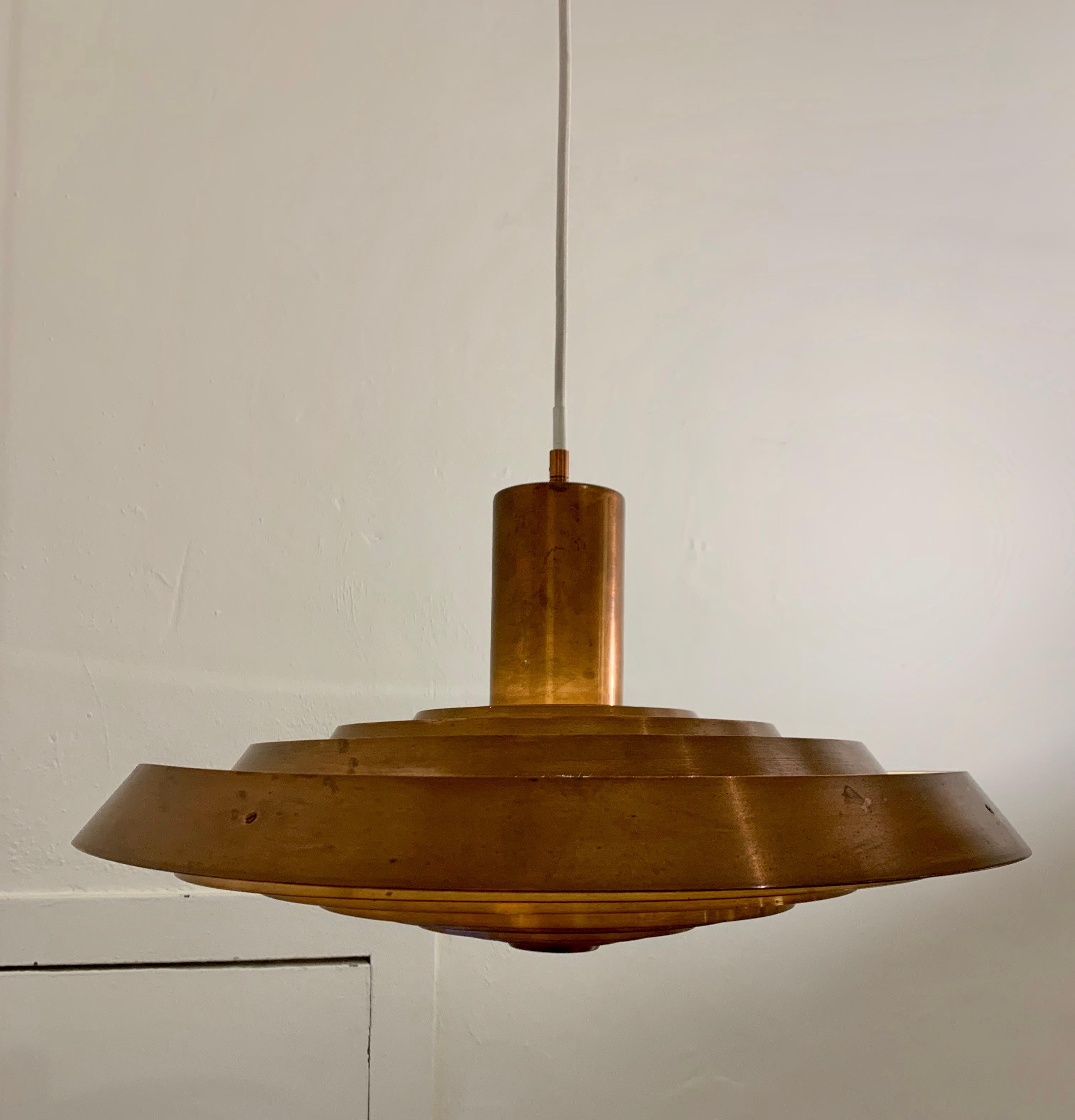 Early Copper Poul Henningsen 'Langelinie' / 'Plate' Lamp by Louis Poulsen 9