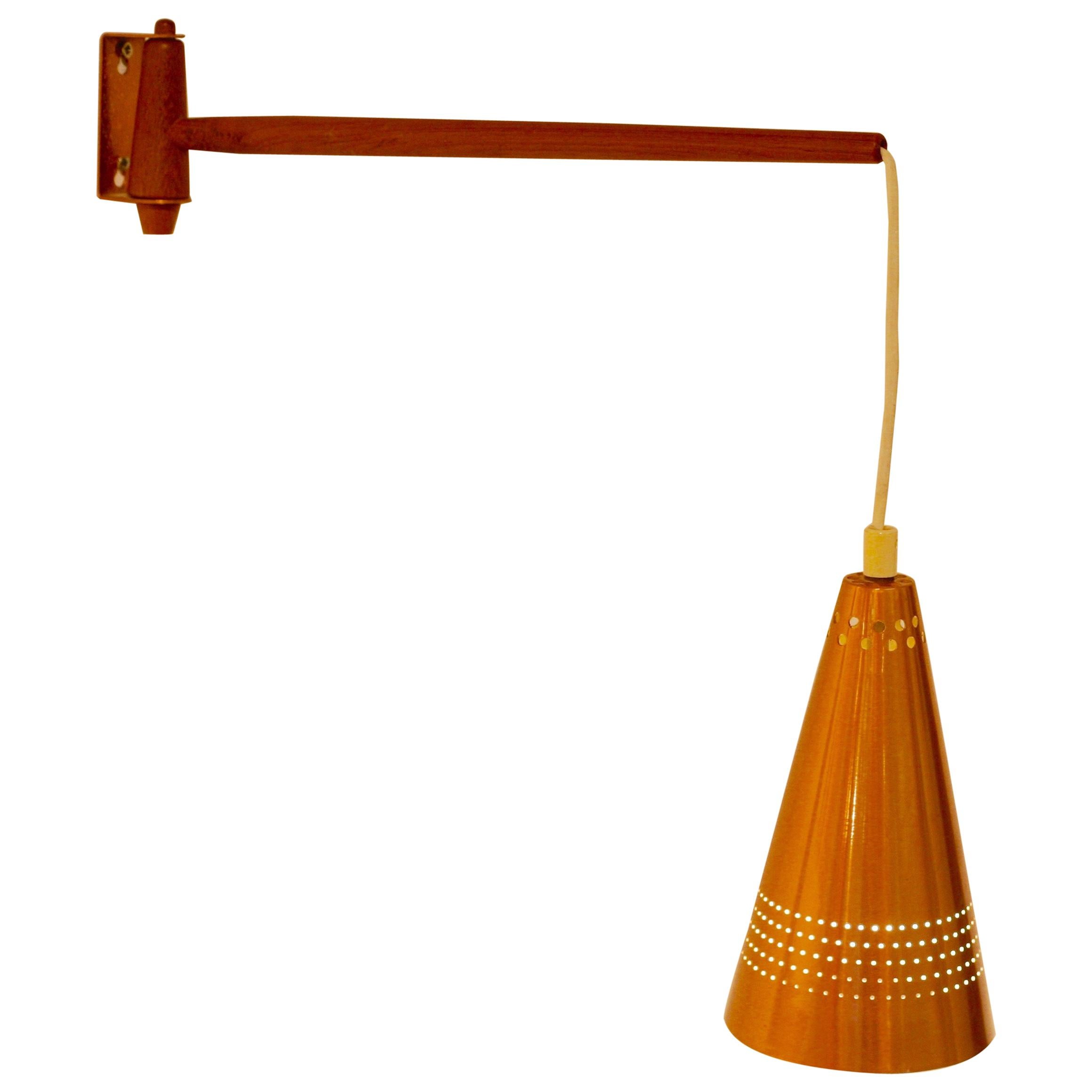 Early copper wall lamp by Hans-Agne Jakobsson For Sale
