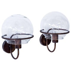 Early Copper Wall Lamps by Hans Agne Jakobsson, Sweden, 1950s