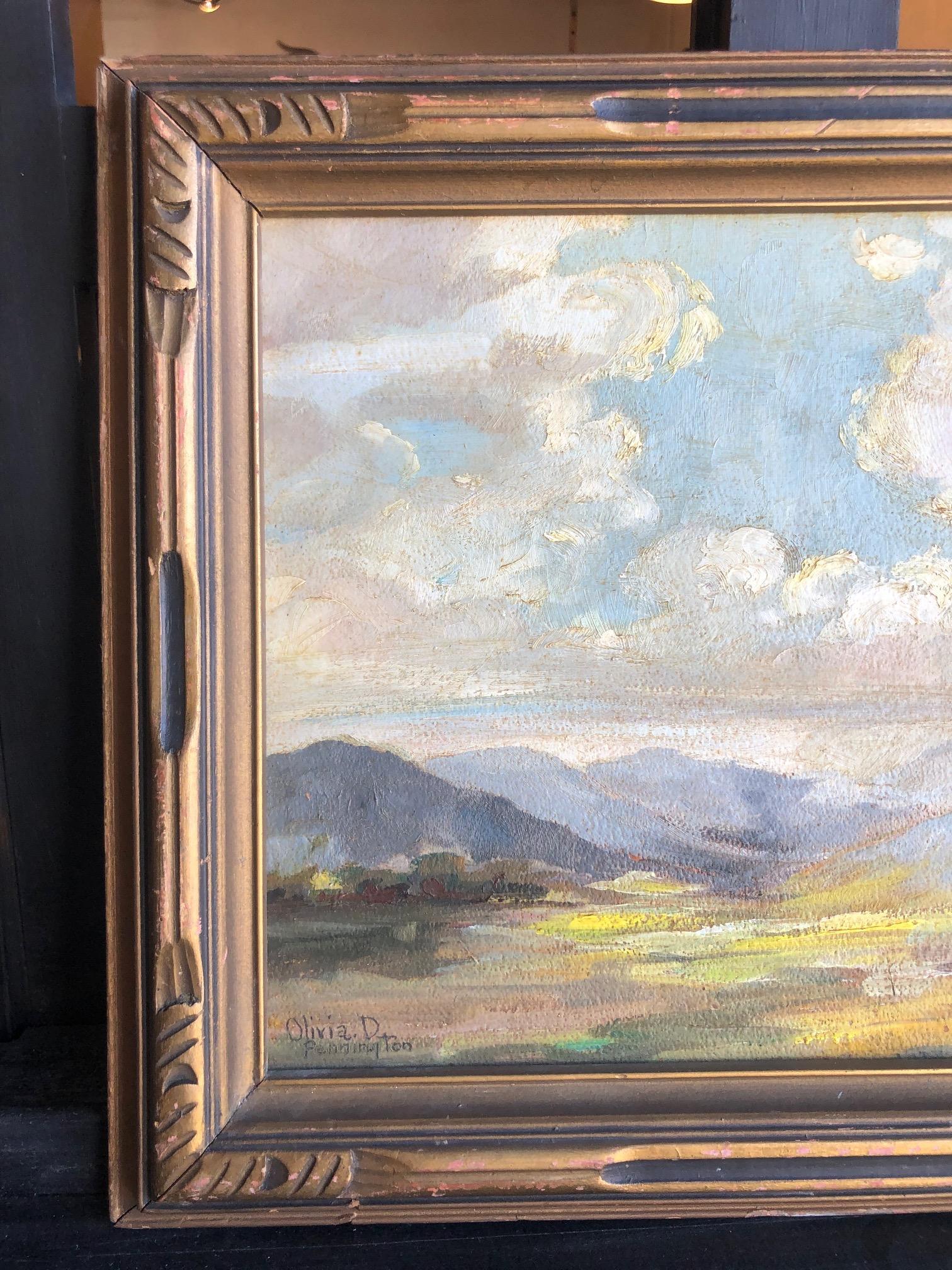 This is a lovely early 20th century countryside landscape in its original frame signed 