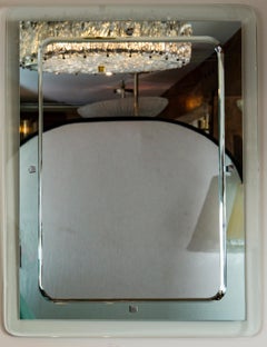 Early Cristal Arte Floating Framed Rectangular Mirror