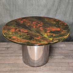 Early Custom Pierre Giraudon Resin-and-Steel Dining Table
