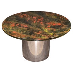 Early Custom Pierre Giraudon Resin-and-Steel Dining Table