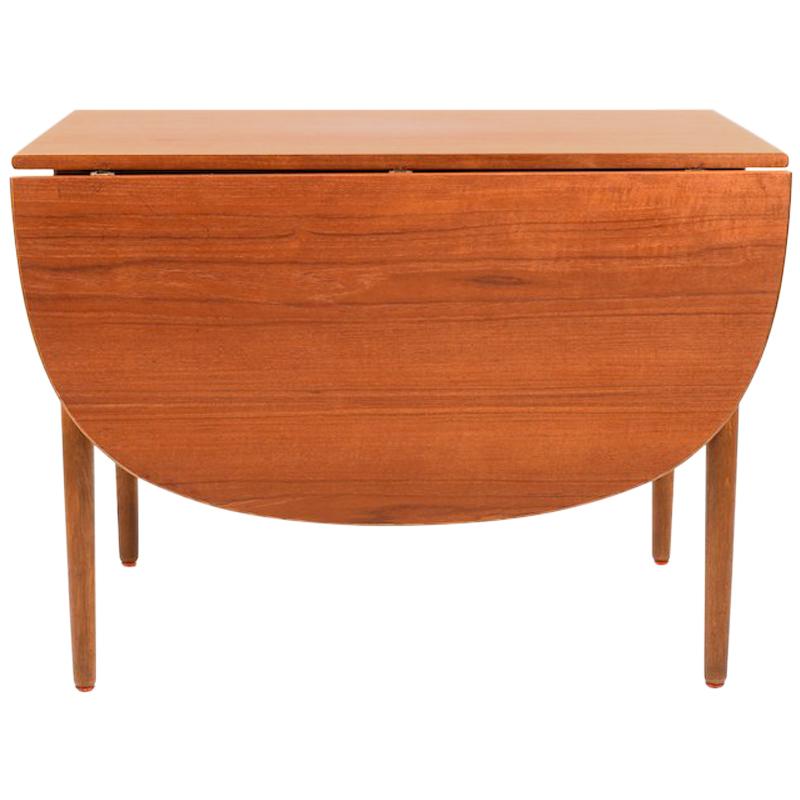 Early Danish Dining Table in Teak and Oak For Sale