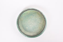 Early Danish Saxbo Nylund & Krebs Low Bowl Salt Green and Brown, Ceramic 1930