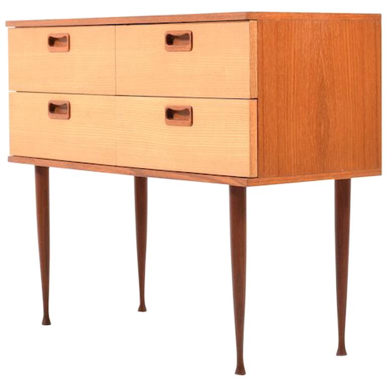 Early Danish Teak Chest of Drawer, 1950s For Sale