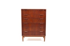Early Danish Teak Chest of Drawer in Teak and Oak