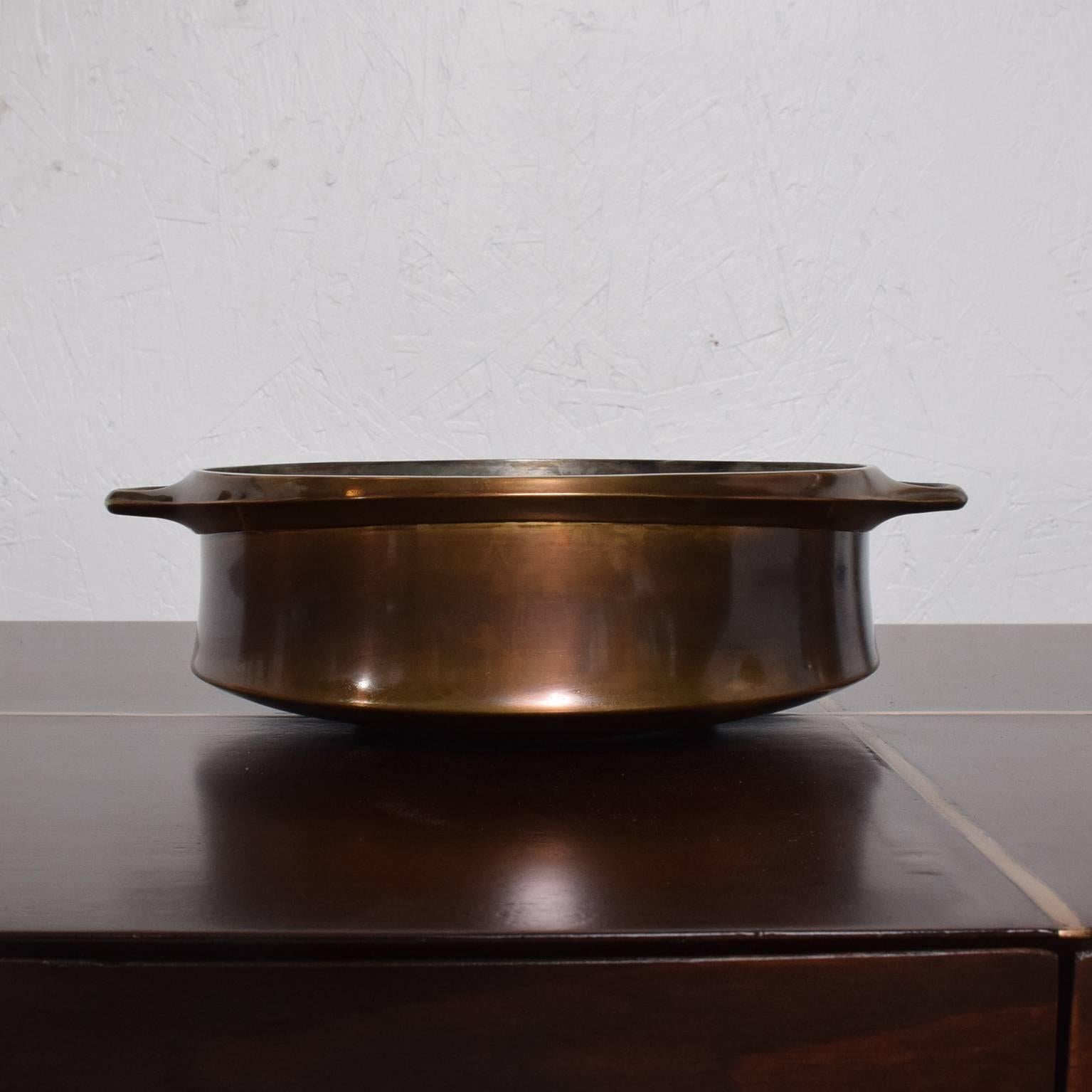 Mid-20th Century Early Dansk Pot Bowl with Bronze Finish Midcentury Danish Modern