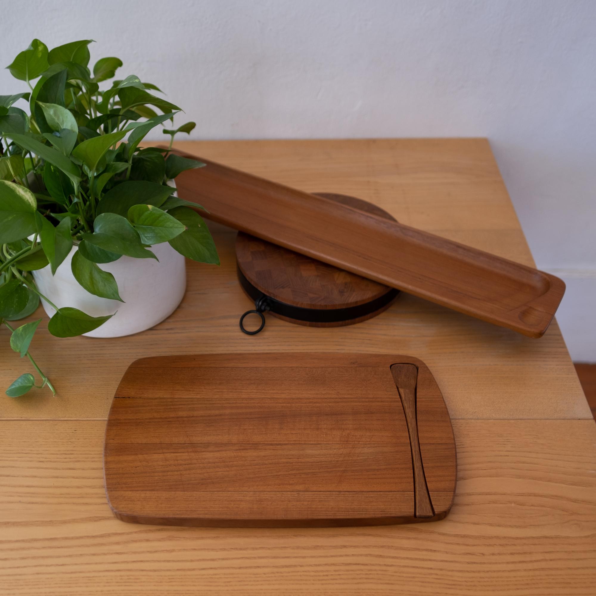Early Dansk Serving Tray with Spoon by Jens Quistgaard In Good Condition In San Diego, CA