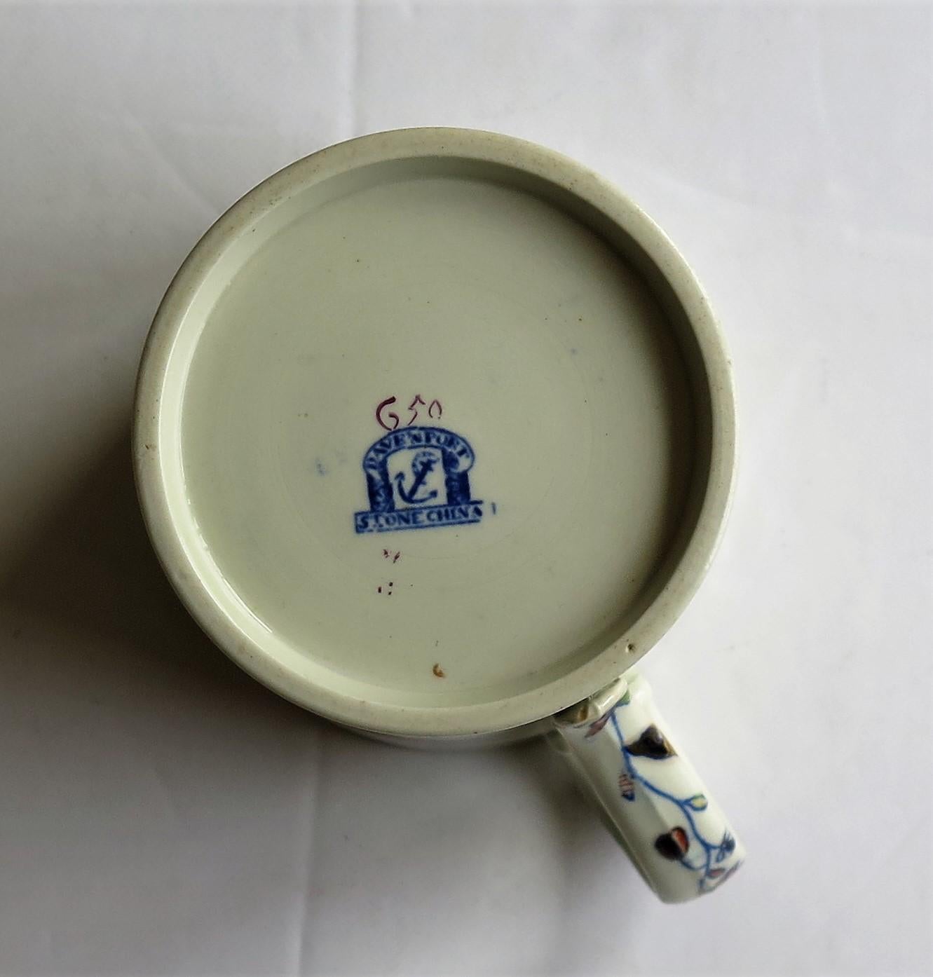 Early Davenport Ironstone Mug Hand Painted Chinoiserie Pattern 659, circa 1815 For Sale 4