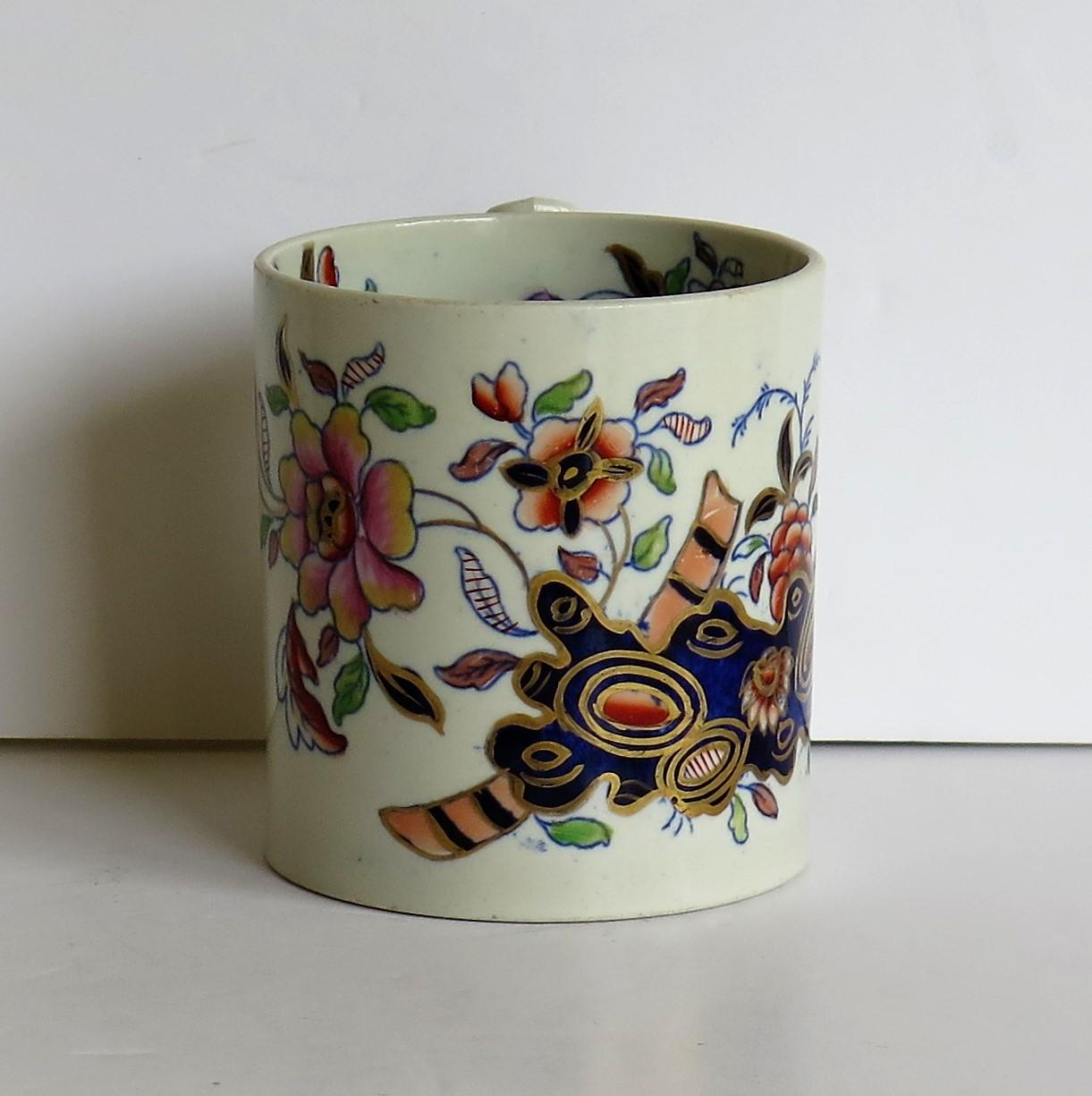 Hand-Painted Early Davenport Ironstone Mug Hand Painted Chinoiserie Pattern 659, circa 1815 For Sale
