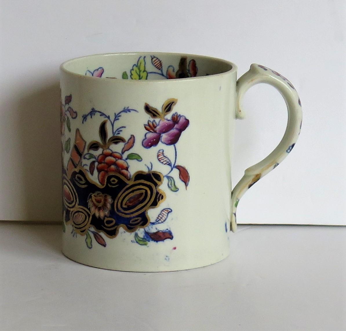 Early Davenport Ironstone Mug Hand Painted Chinoiserie Pattern 659, circa 1815 In Good Condition For Sale In Lincoln, Lincolnshire