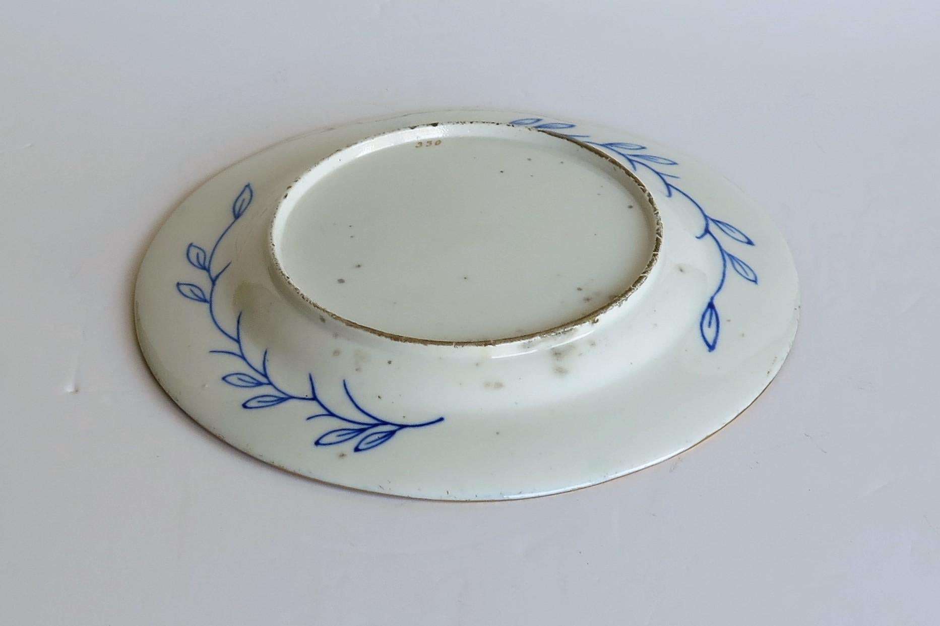 Early Davenport Porcelain Plate in Imari King's Pattern 330, English, circa 1820 7