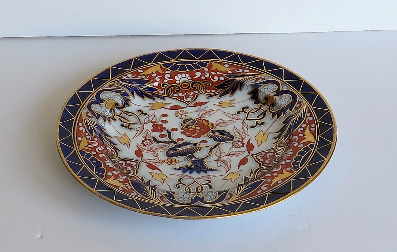 Early Davenport Porcelain Plate in Imari King's Pattern 330, English, circa 1820 2