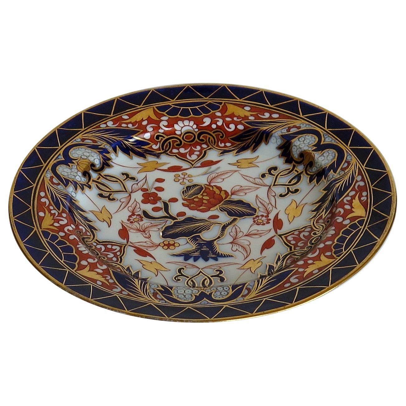 Early Davenport Porcelain Plate in Imari King's Pattern 330, English, circa 1820