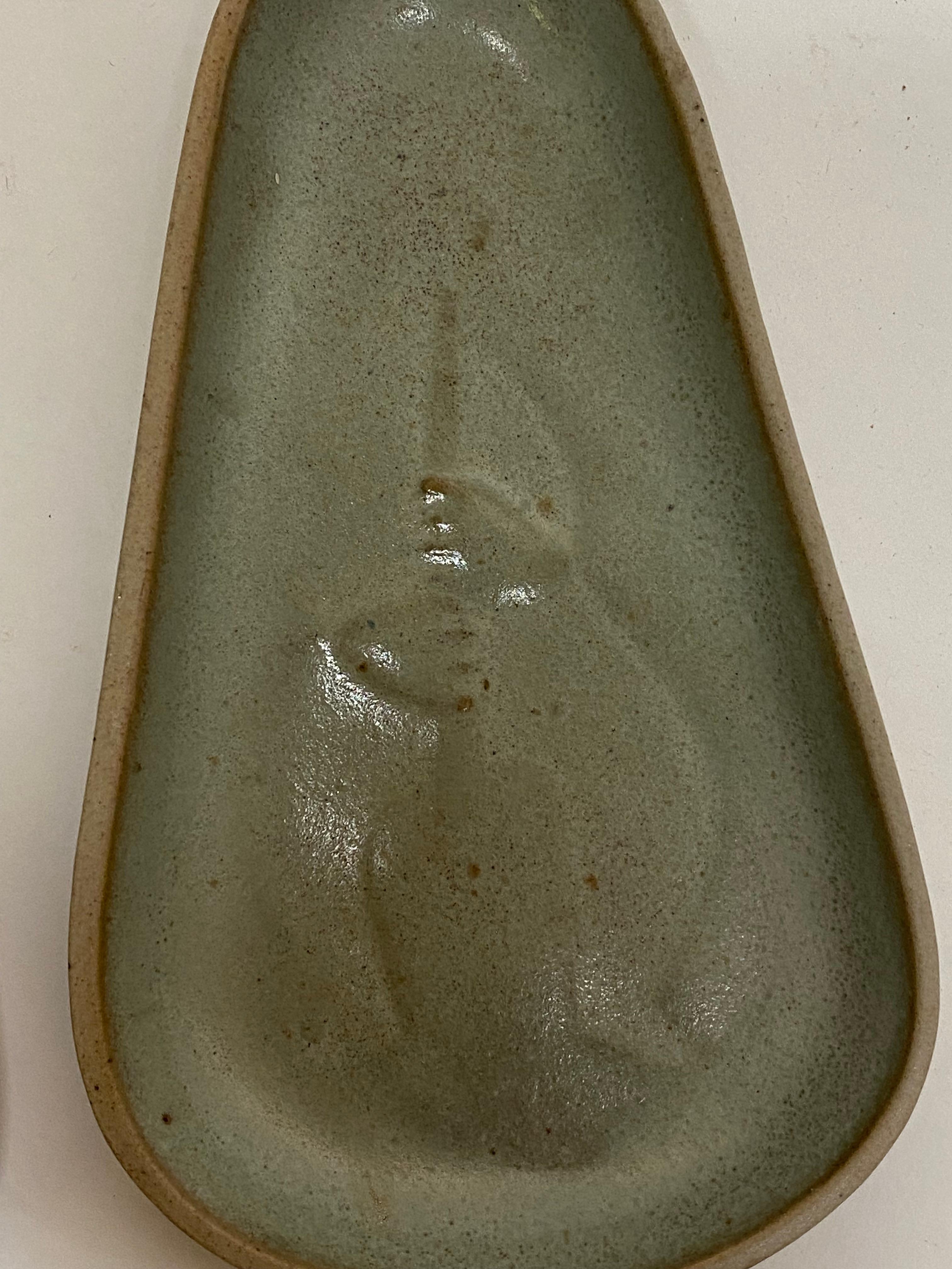 Ceramic Early David Gil Bennington Potters Stylized Musician Trays For Sale