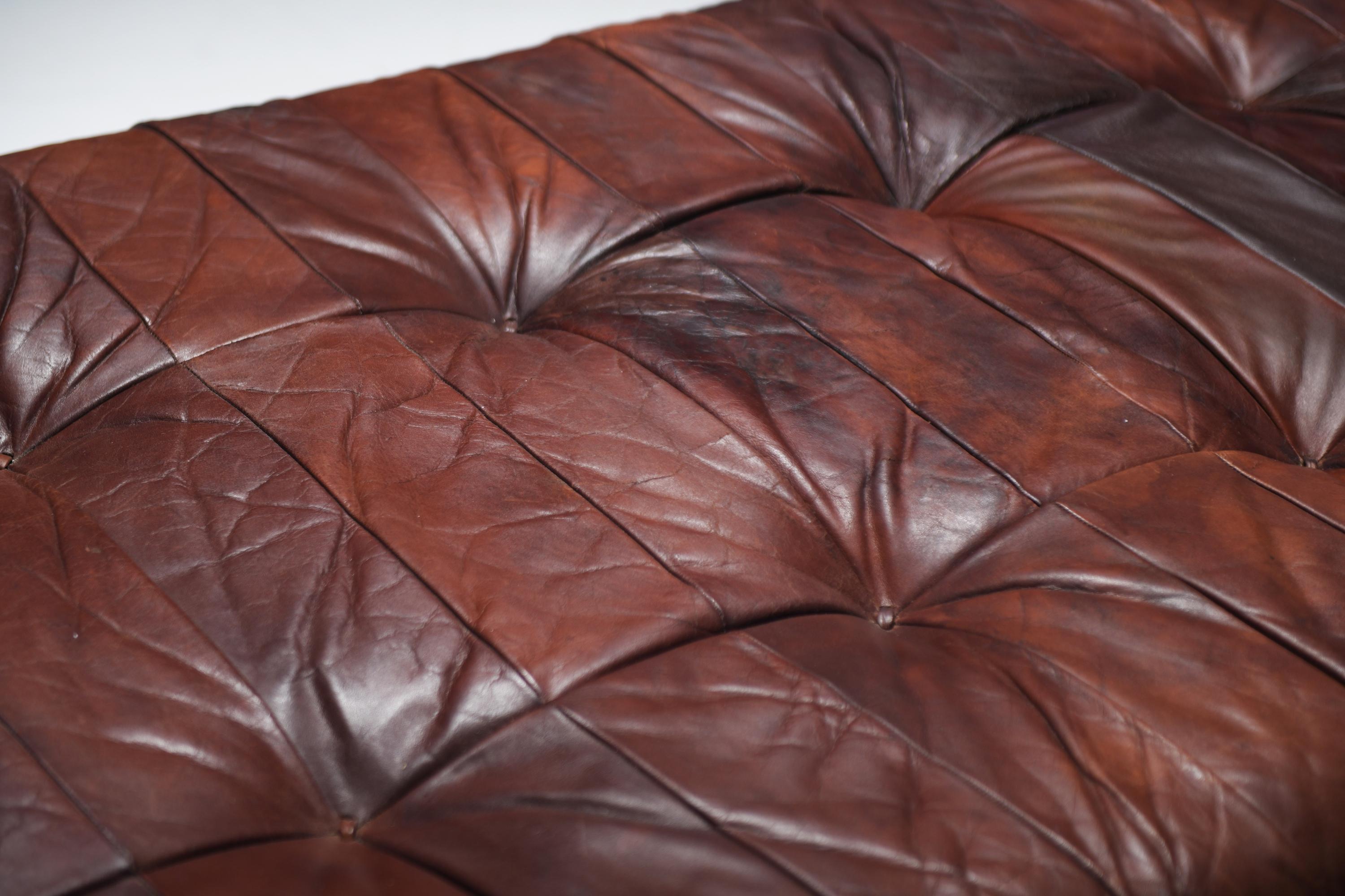 Early Daybed DS-80 with patinated leather by Team De Sede for De Sede Swiss For Sale 1