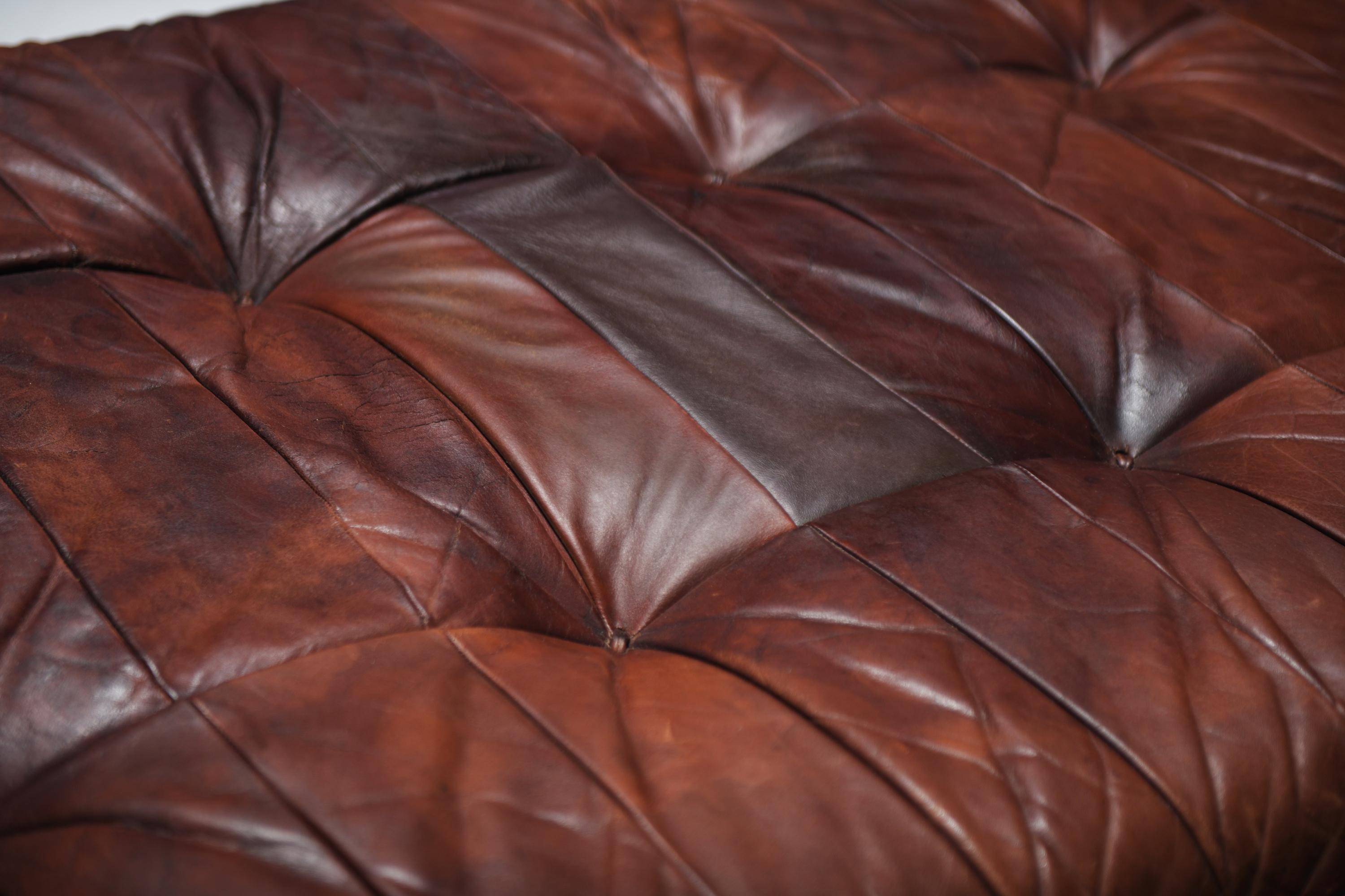 Early Daybed DS-80 with patinated leather by Team De Sede for De Sede Swiss For Sale 2