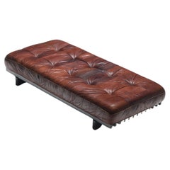 Early Daybed DS-80 with patinated leather by Team De Sede for De Sede Swiss