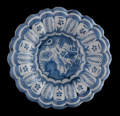 Early Delft Blue and white chinoiserie lobed dish The Netherlands, 1630-1650