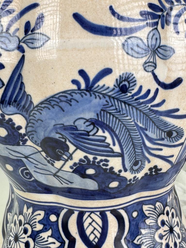 Lampe de Delft bleu et blanc - Un chef-d'œuvre d'artisanat hollandais peint à la main en vente 5