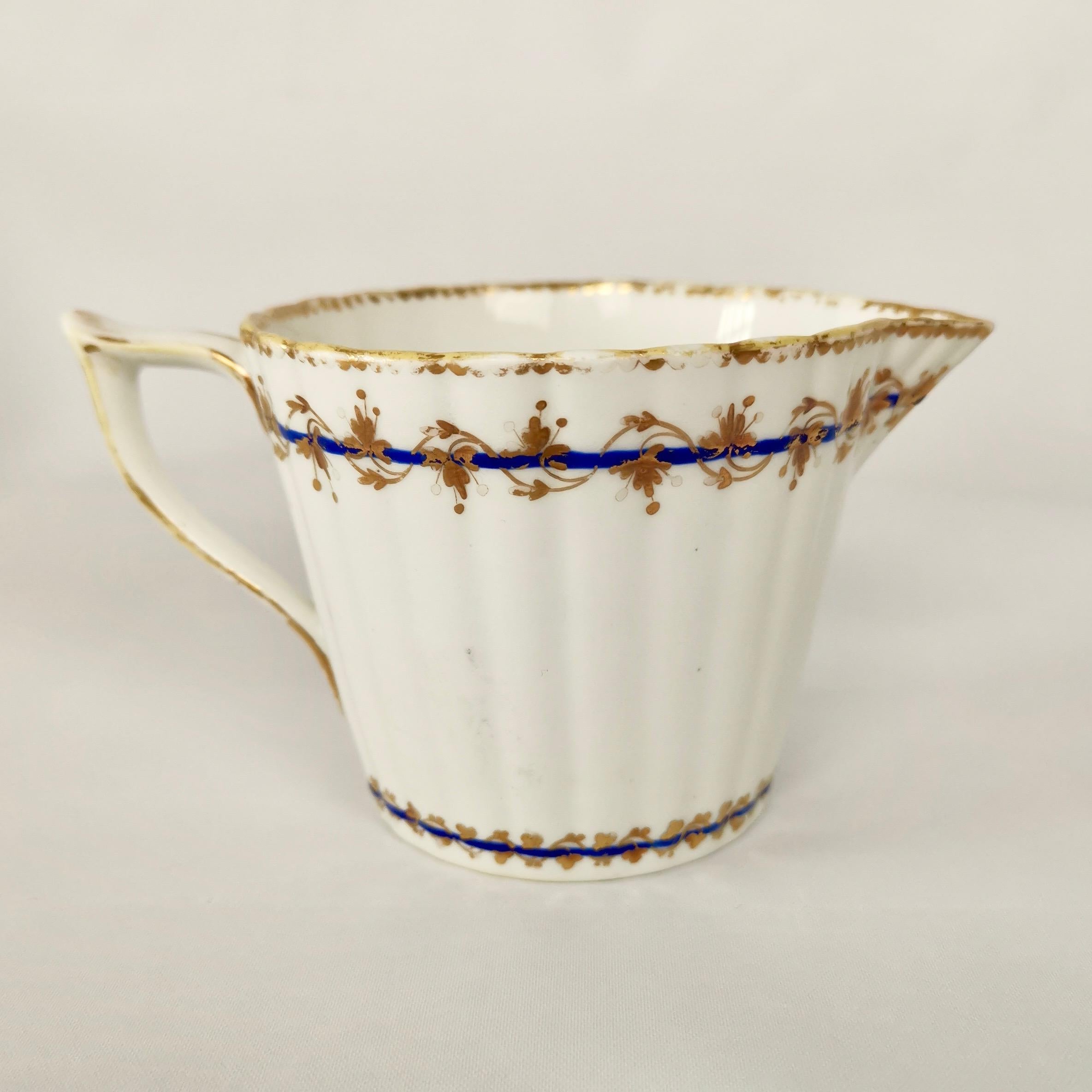 Crown Derby Porcelain Breakfast Tea Set, White and Gilt, George III, 1782-1800 3