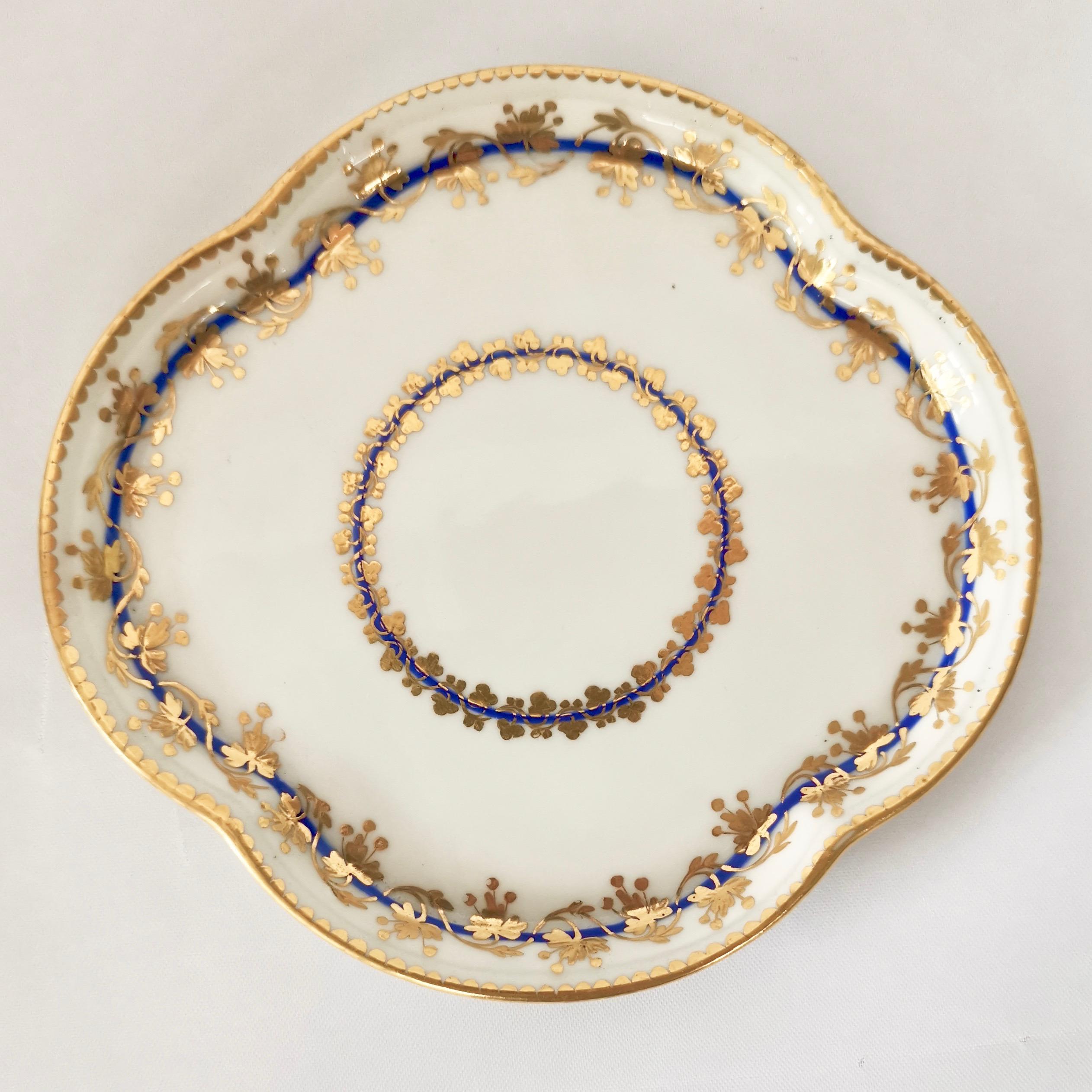 Crown Derby Porcelain Breakfast Tea Set, White and Gilt, George III, 1782-1800 1