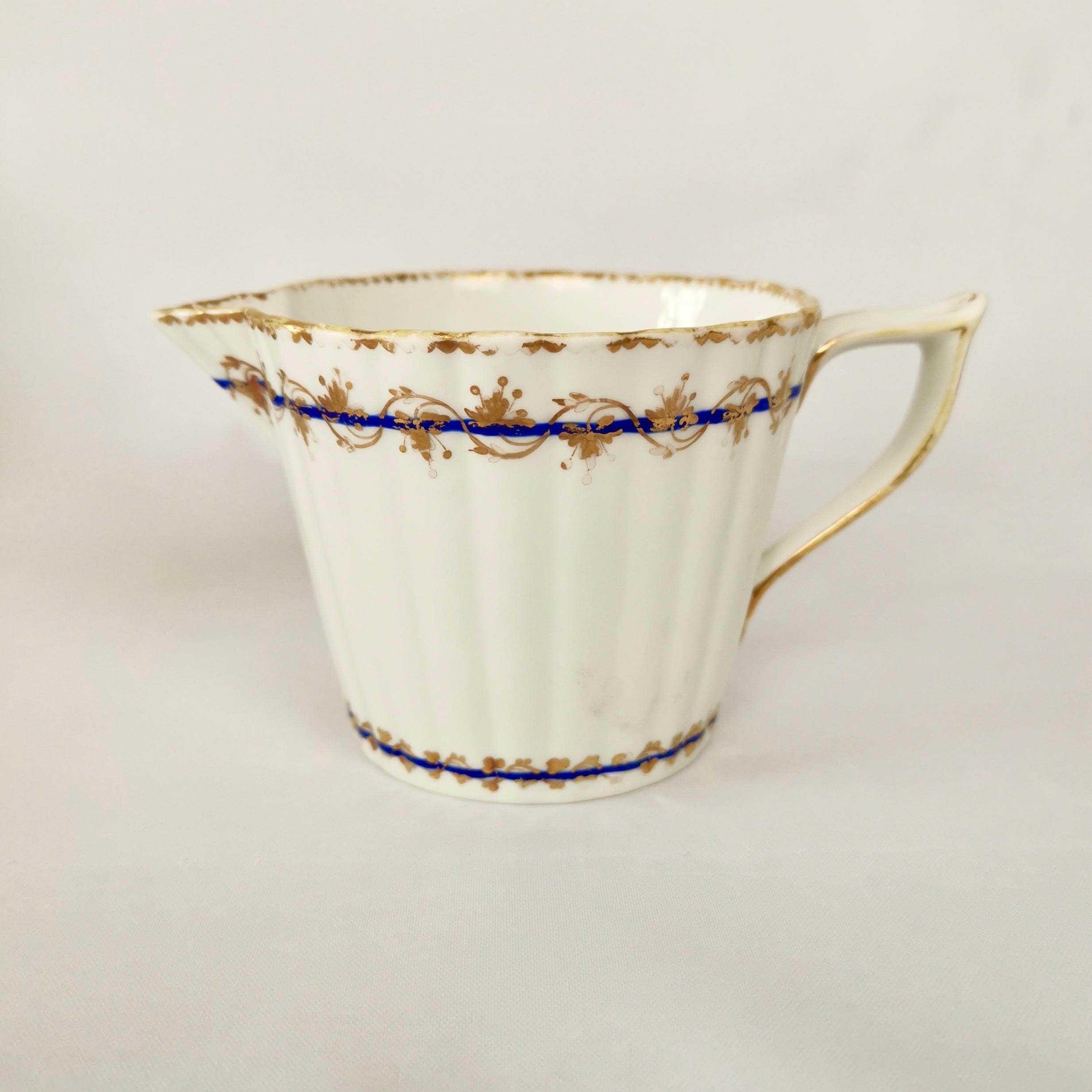 Crown Derby Porcelain Breakfast Tea Set, White and Gilt, George III, 1782-1800 2