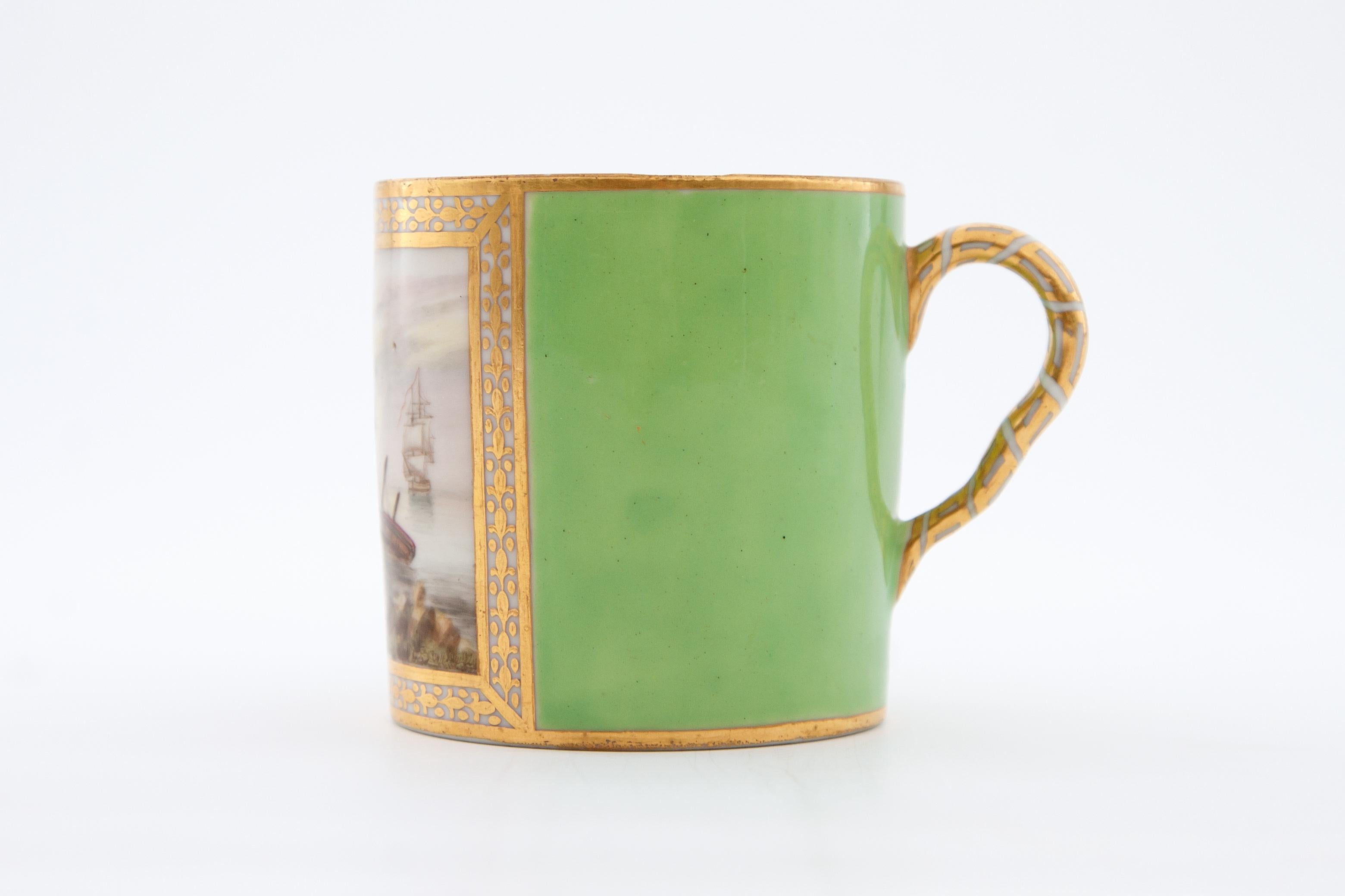 Georgian Early Derby Porcelain Coffee Can att. to George Robertson, circa 1795 For Sale