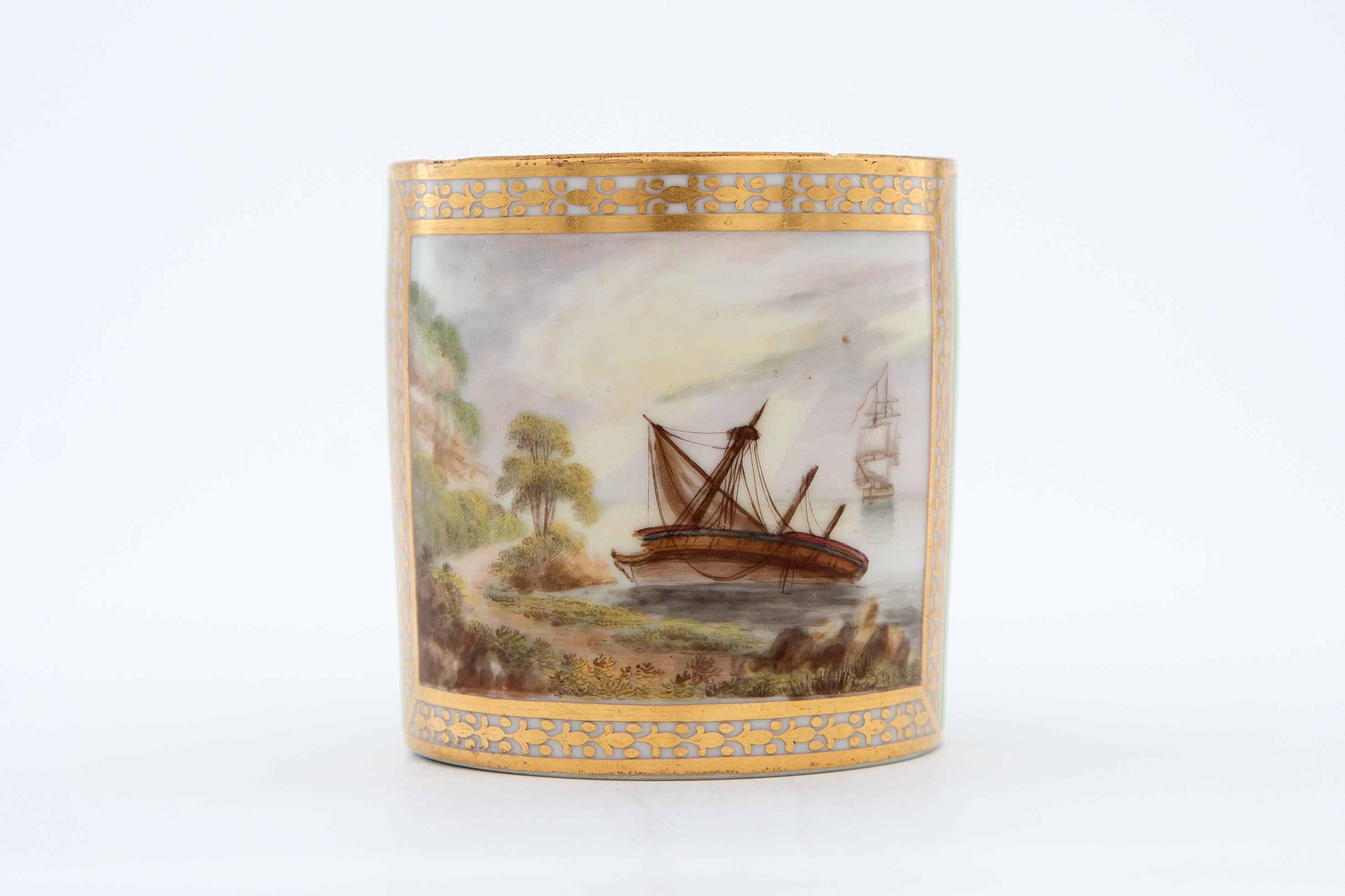 Early Derby Porcelain Coffee Can att. to George Robertson, circa 1795 In Excellent Condition For Sale In Fort Lauderdale, FL