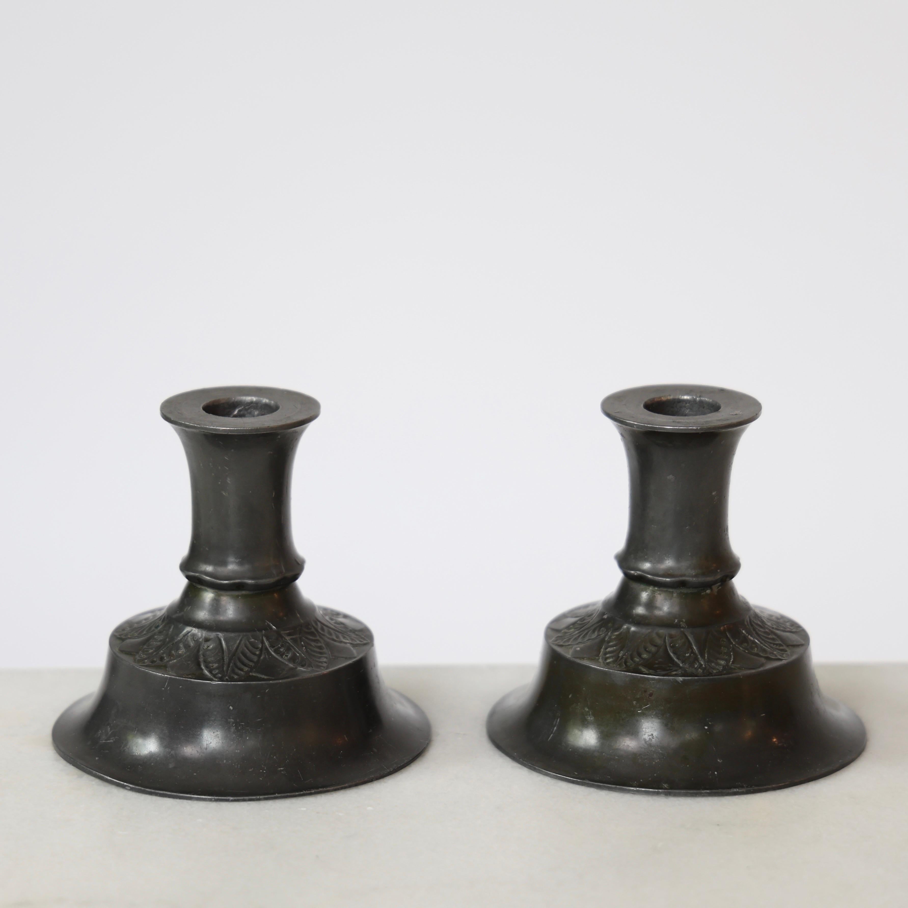 Début du 20ème siècle Chandeliers Diskometal de Just Andersen, années 1920, Danemark en vente