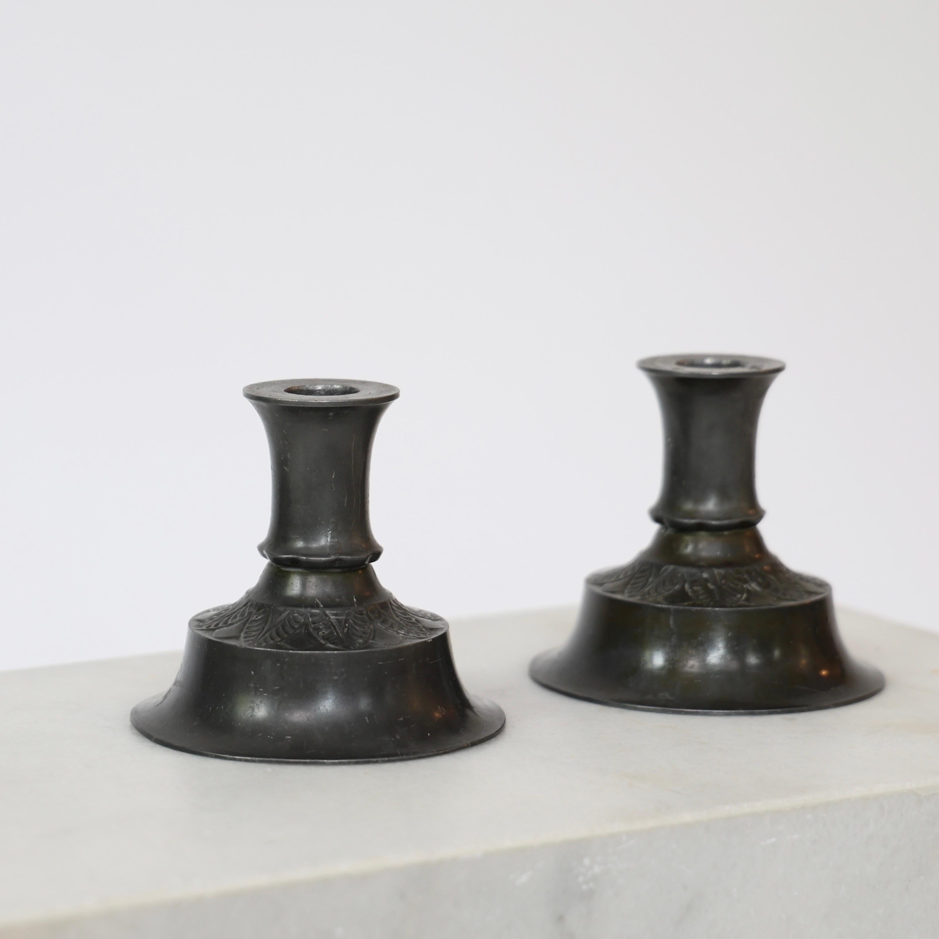 Métal Chandeliers Diskometal de Just Andersen, années 1920, Danemark en vente