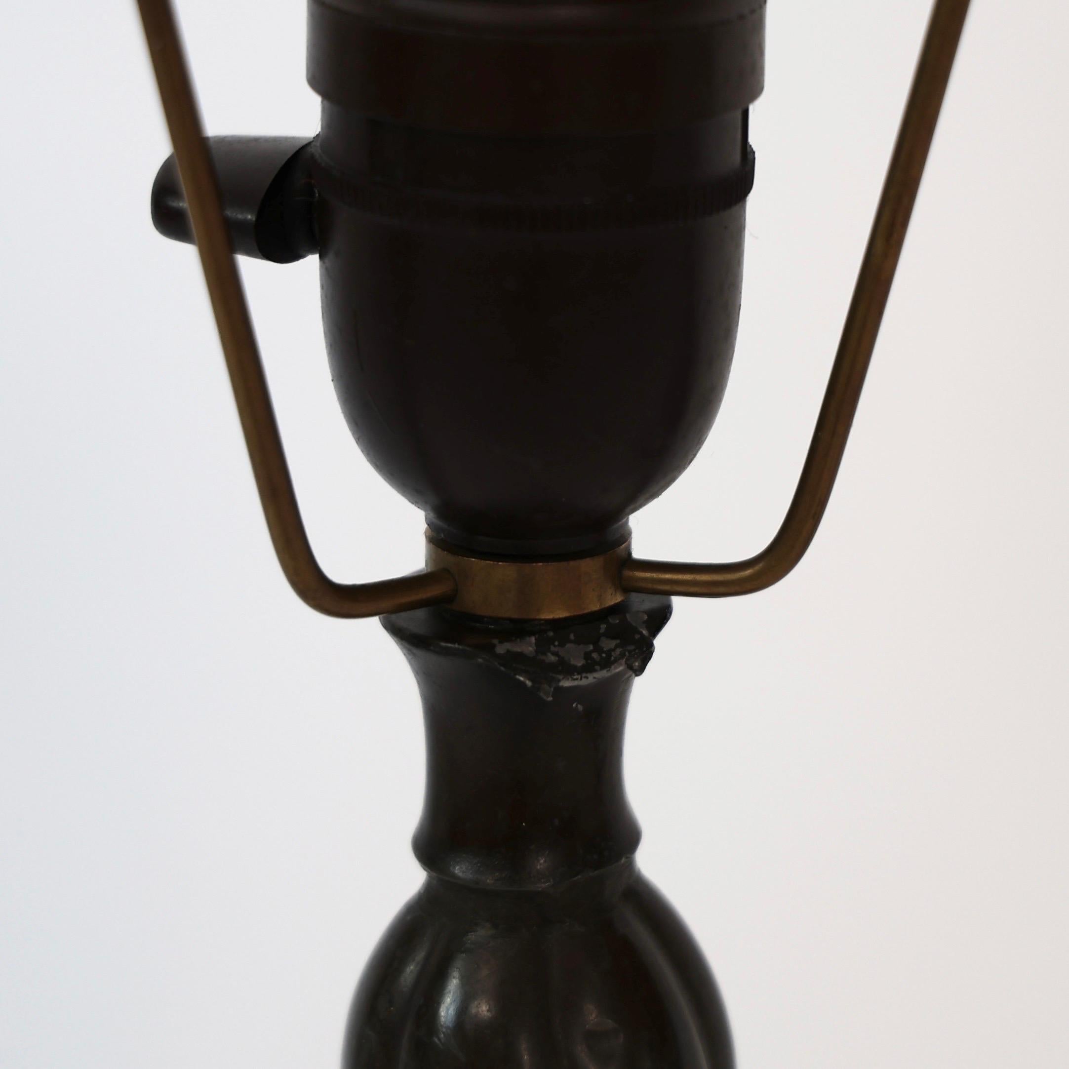 Lampes de table Diskometal de Just Andersen, années 1920, Danemark en vente 2