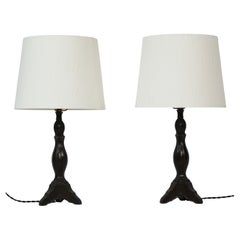 Lampes de table Diskometal de Just Andersen, années 1920, Danemark
