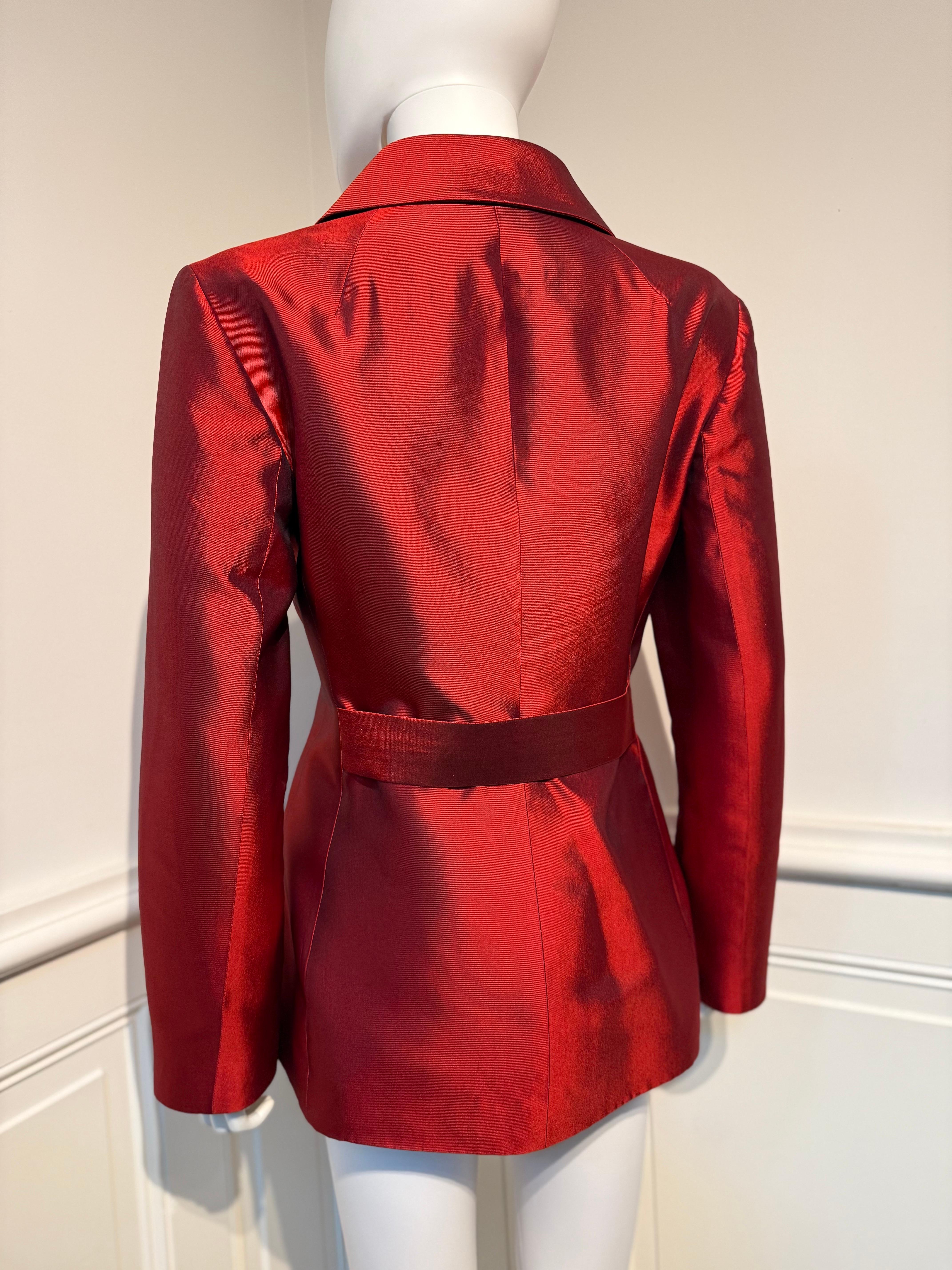 Early Documented Dolce&Gabbana Runway Silk Jacket SS 1996 worn by Yasmeen Ghauri For Sale 5