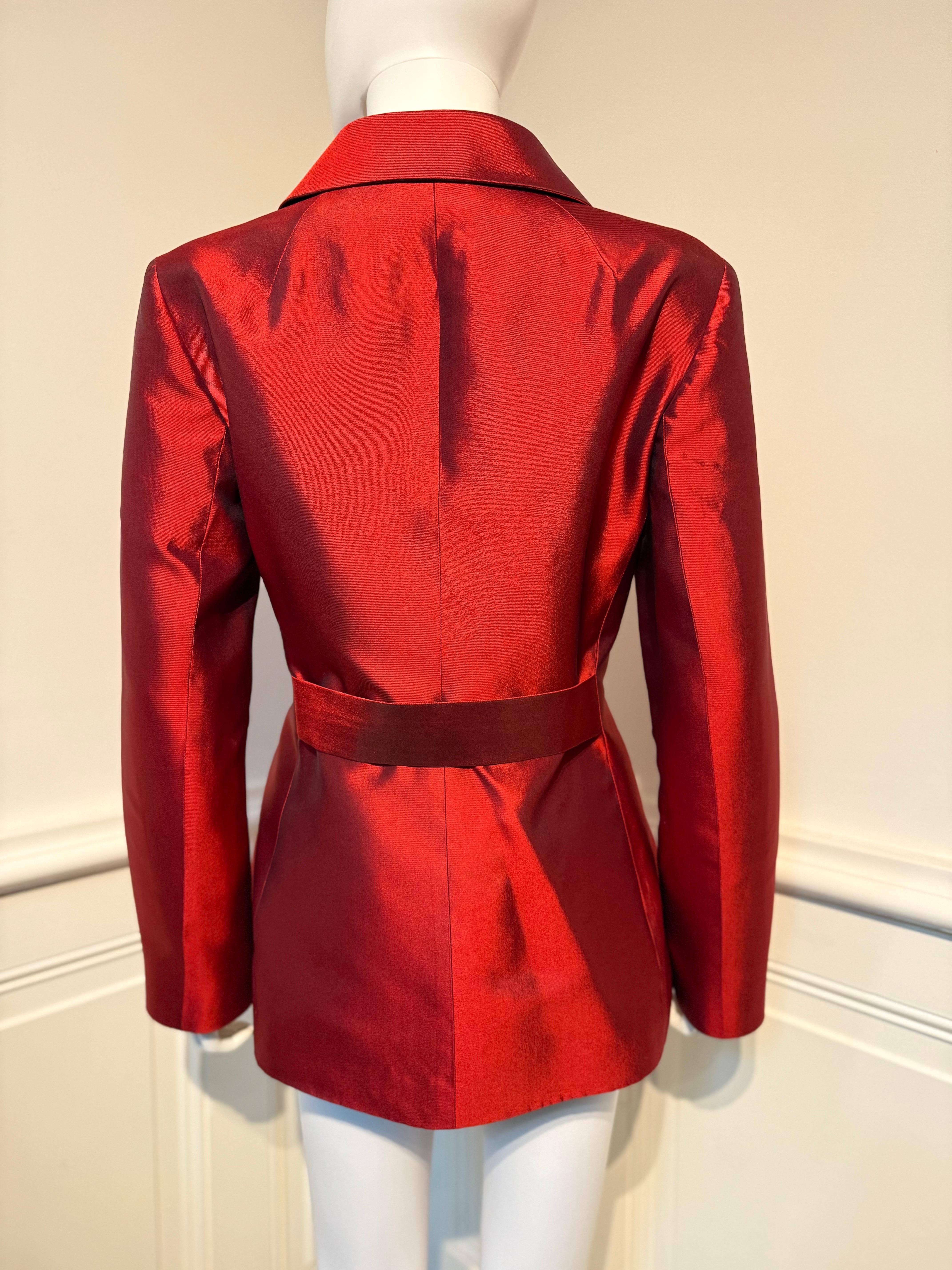 Early Documented Dolce&Gabbana Runway Silk Jacket SS 1996 worn by Yasmeen Ghauri For Sale 6