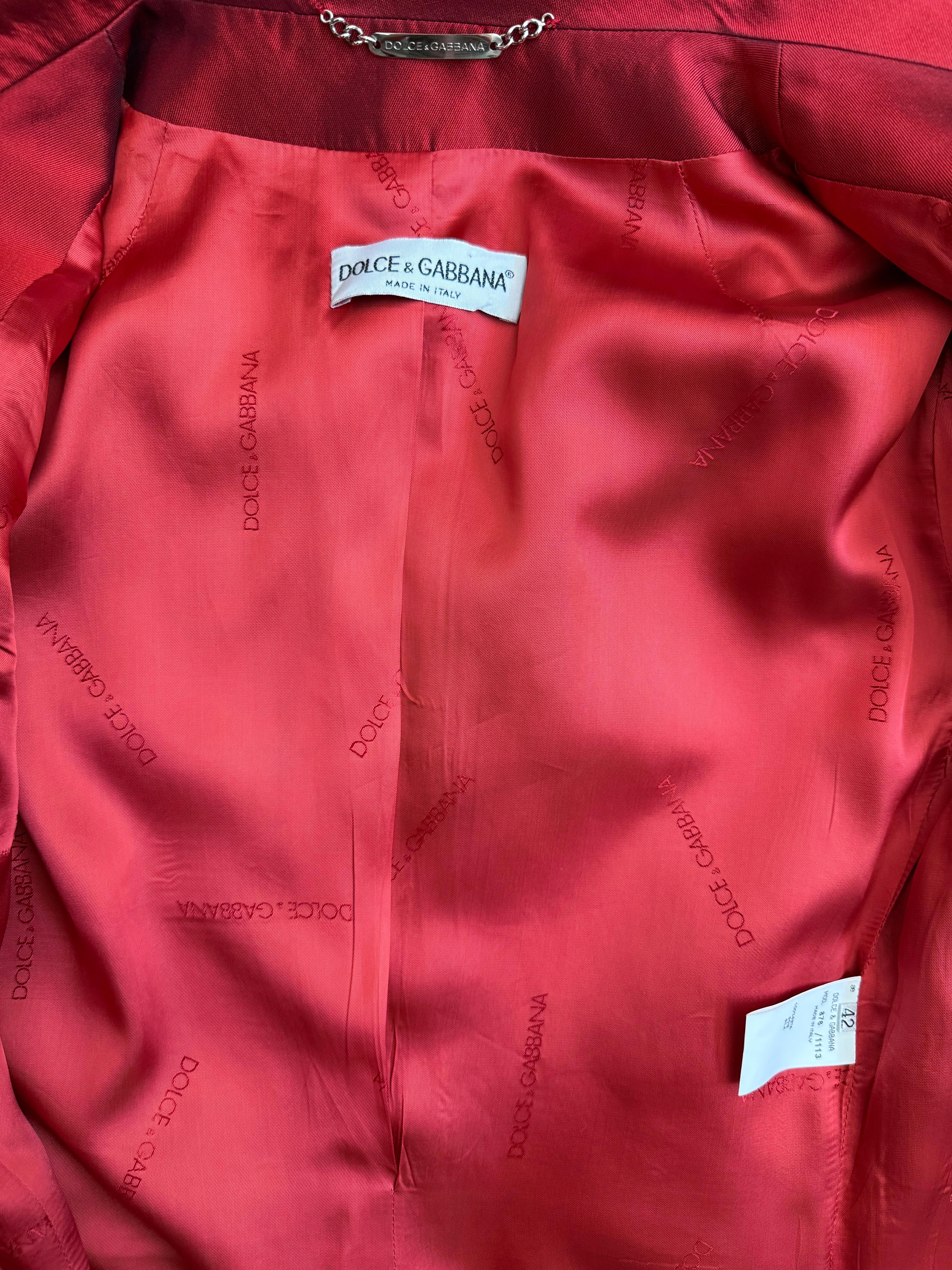 Early Documented Dolce&Gabbana Runway Silk Jacket SS 1996 worn by Yasmeen Ghauri For Sale 7