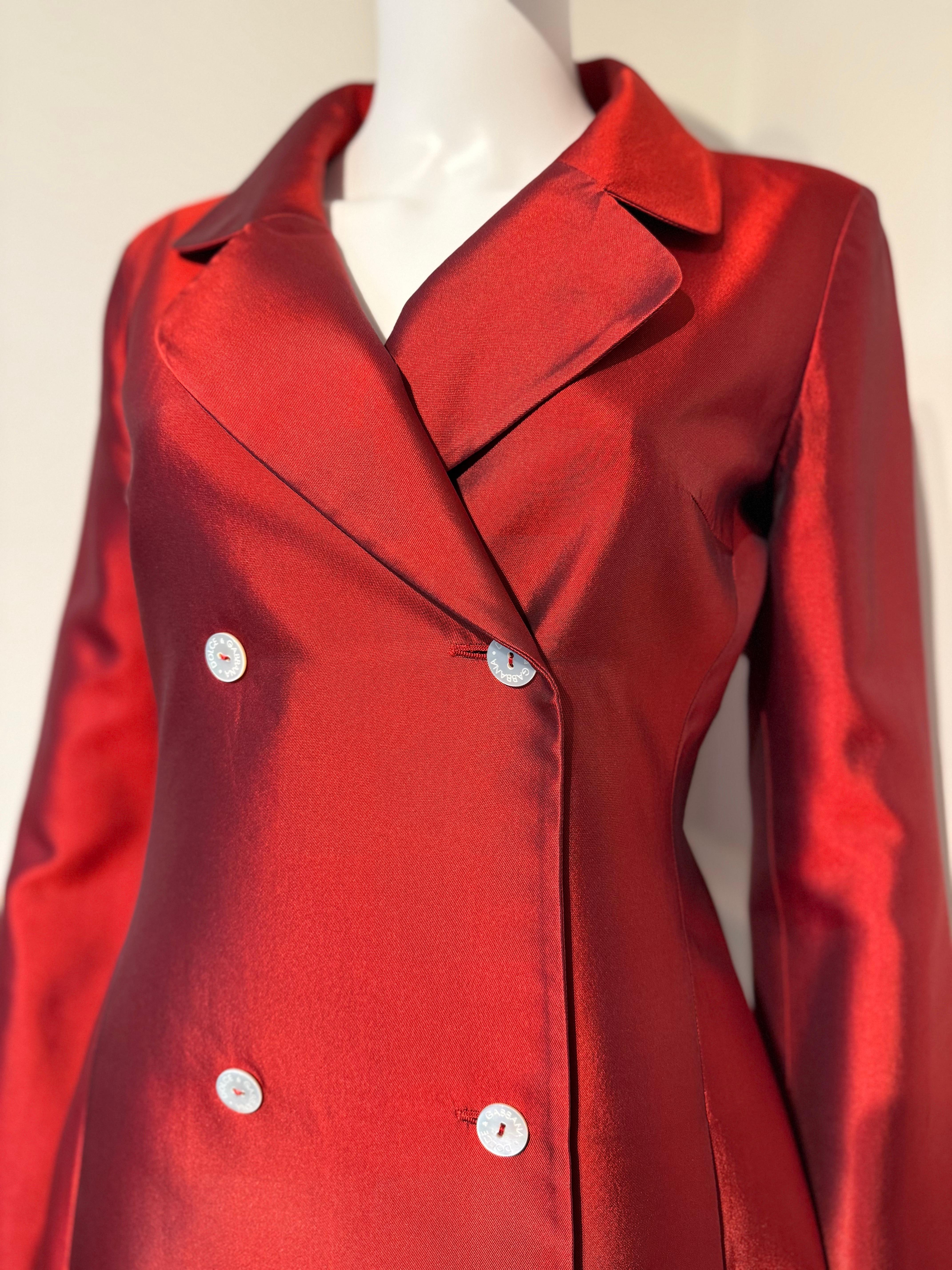 Early Documented Dolce&Gabbana Runway Silk Jacket SS 1996 worn by Yasmeen Ghauri For Sale 2