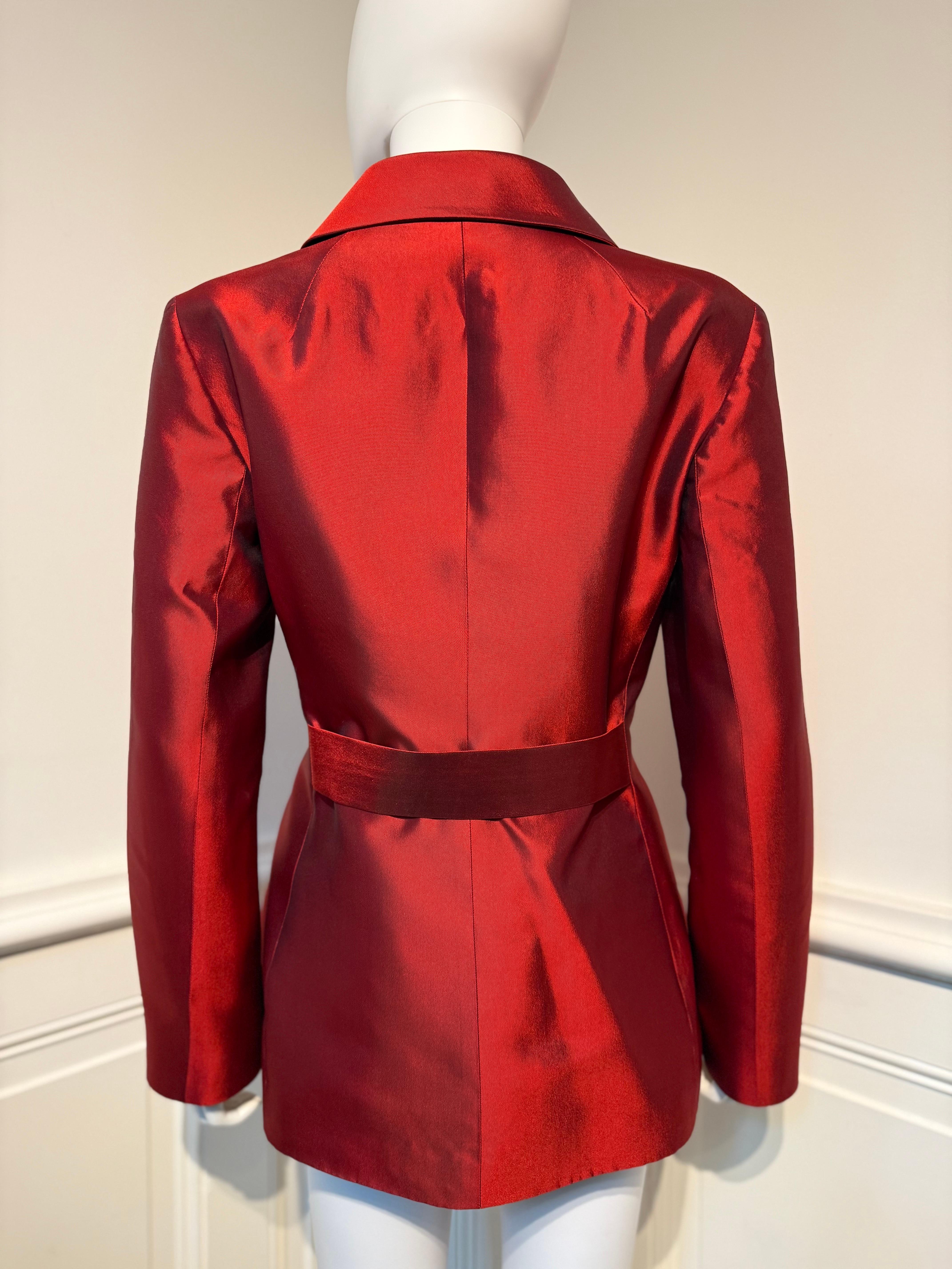 Early Documented Dolce&Gabbana Runway Silk Jacket SS 1996 worn by Yasmeen Ghauri For Sale 4
