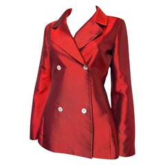 Early Documented Dolce&Gabbana Runway Silk Jacket SS 1996 worn by Yasmeen Ghauri