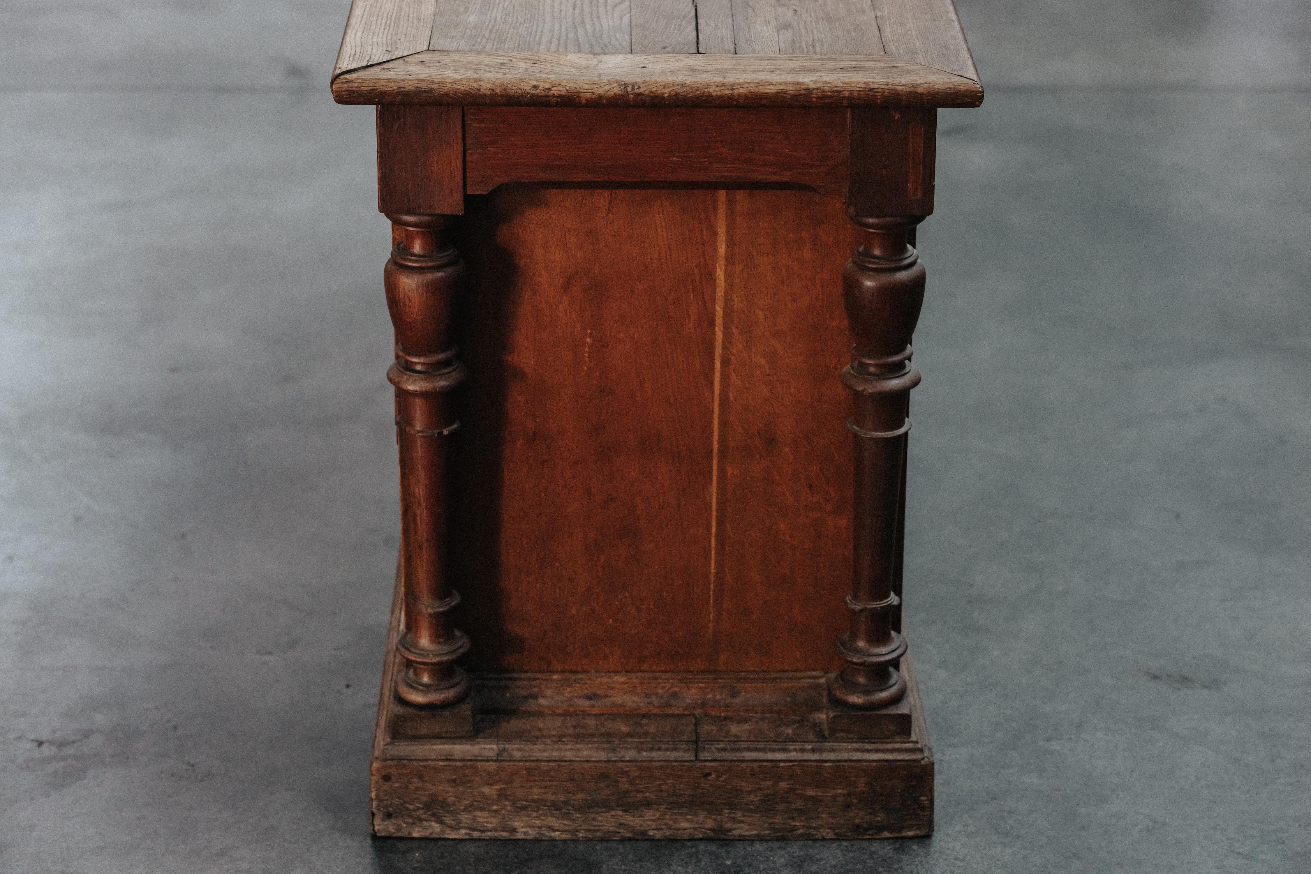 Early Double Sided Shop Counter From France, Circa 1900 In Good Condition In Nashville, TN