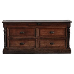 Antique Early Double Sided Shop Counter From France, Circa 1900