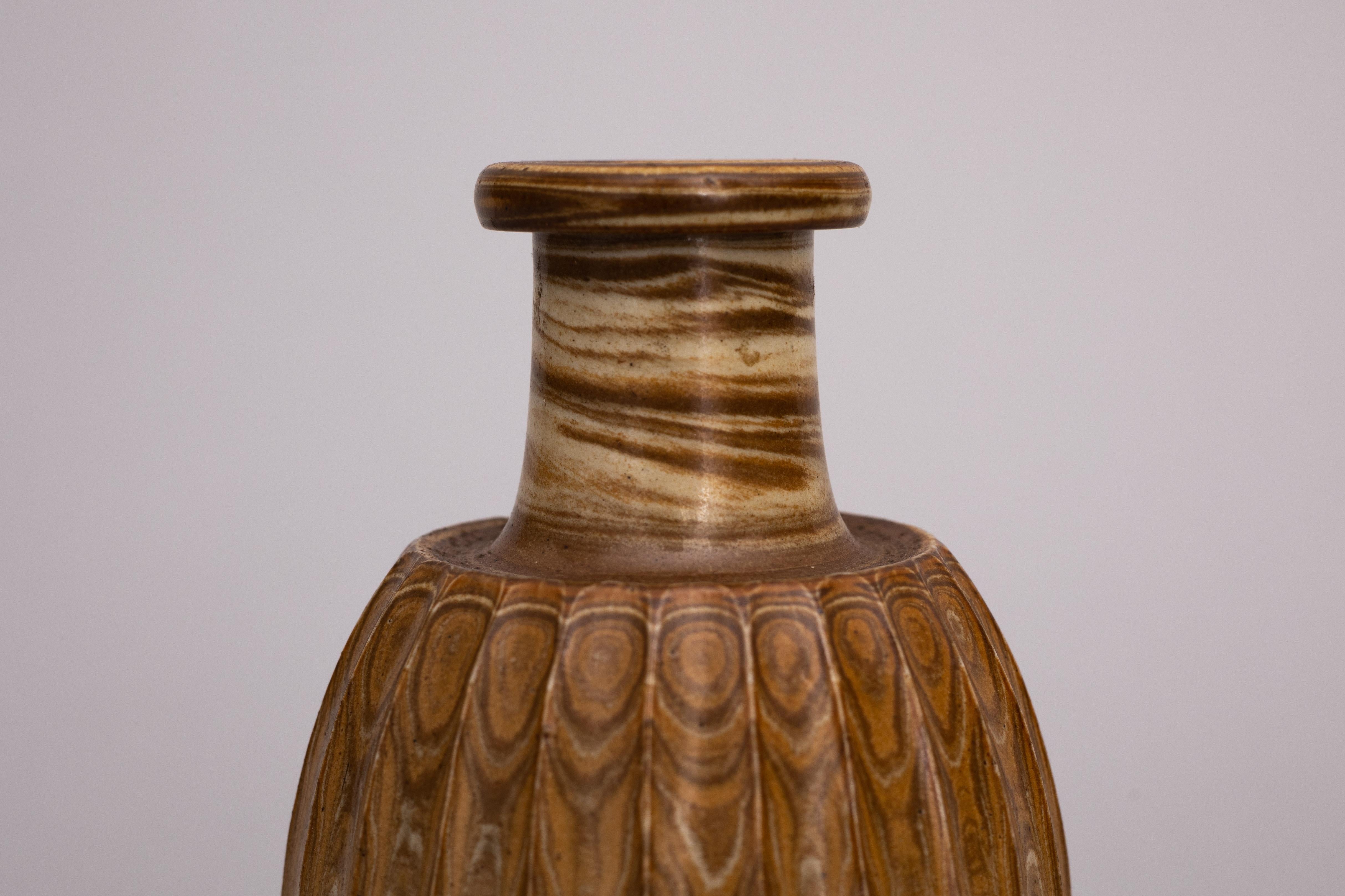 19th Century Early Doulton Lambeth Agateware Bud Vase For Sale