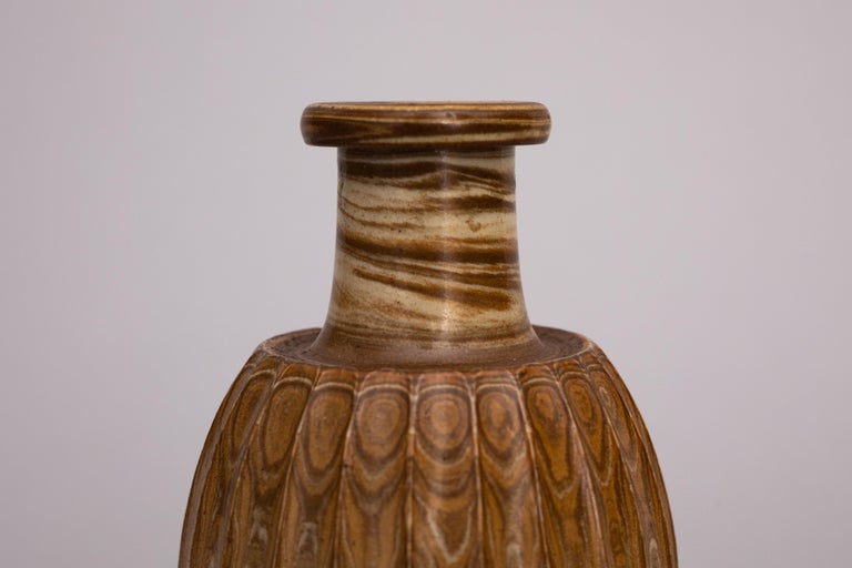 19th Century Early Doulton Lambeth Agateware Bud Vase For Sale