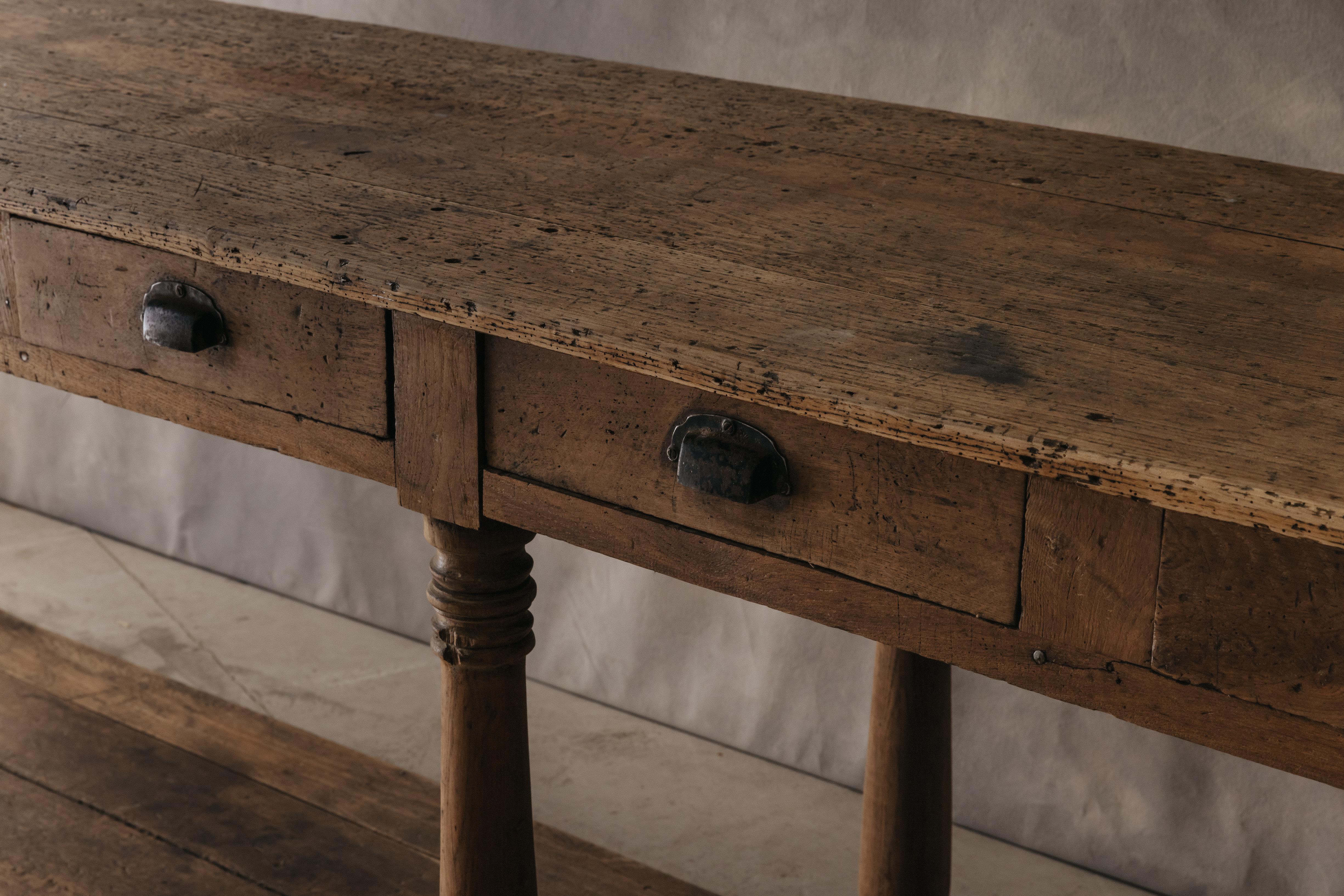 European Early Draper Console Table From France, Circa 1940