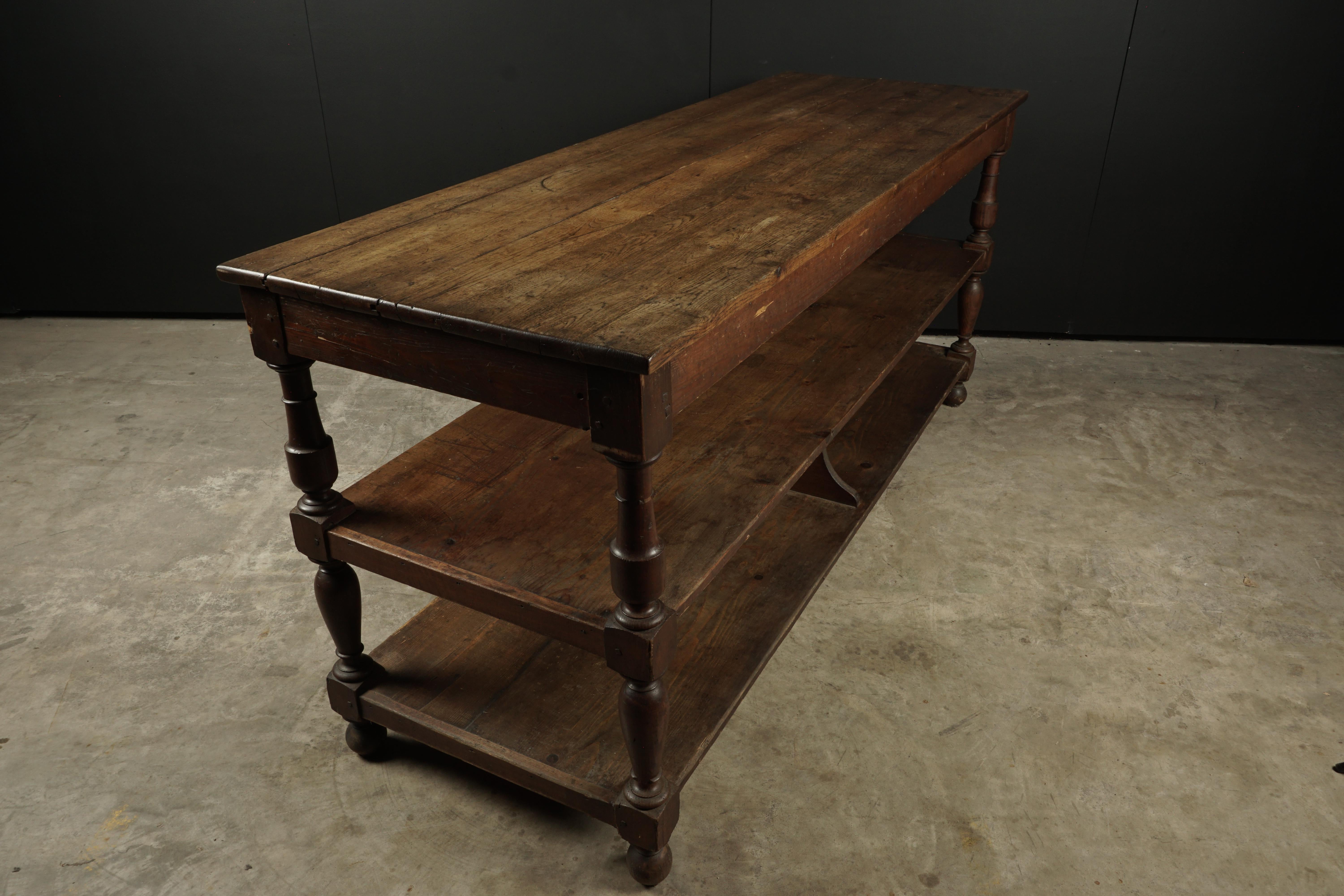 Pine Early Draper Table from France, circa 1890