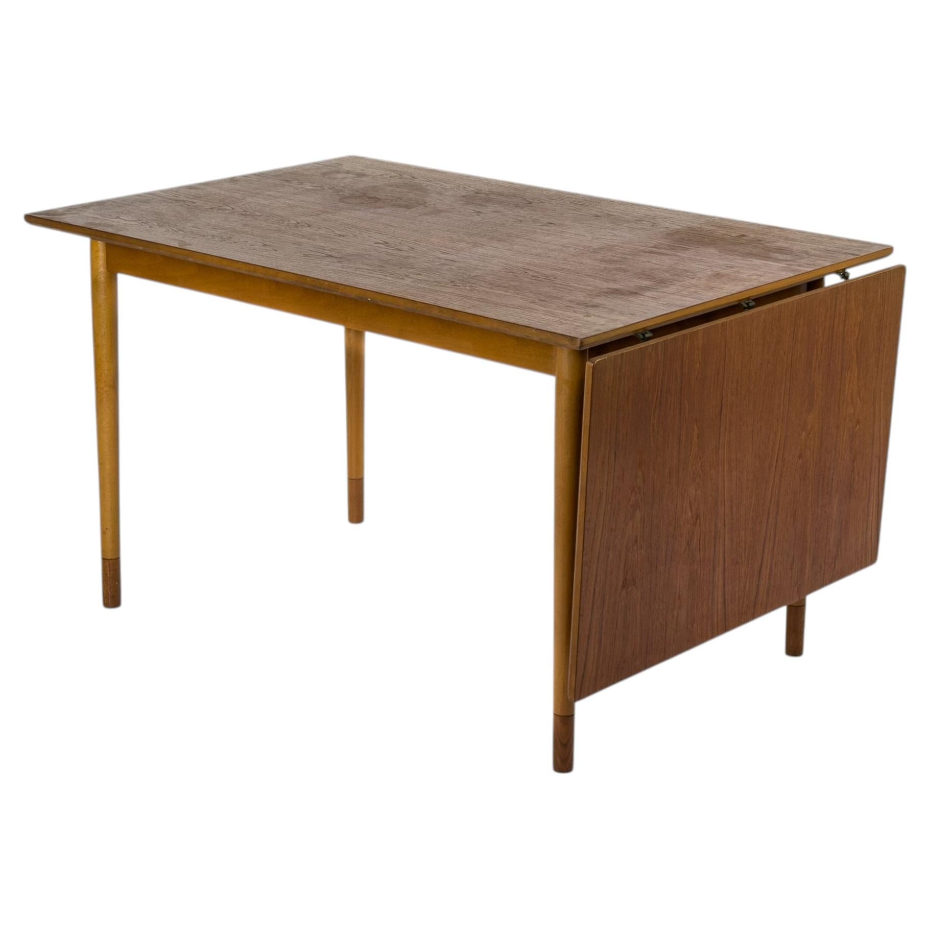 Früher Esstisch mit Fallblatt von AB Lammhults Möbler, Schweden, 1957 im Angebot